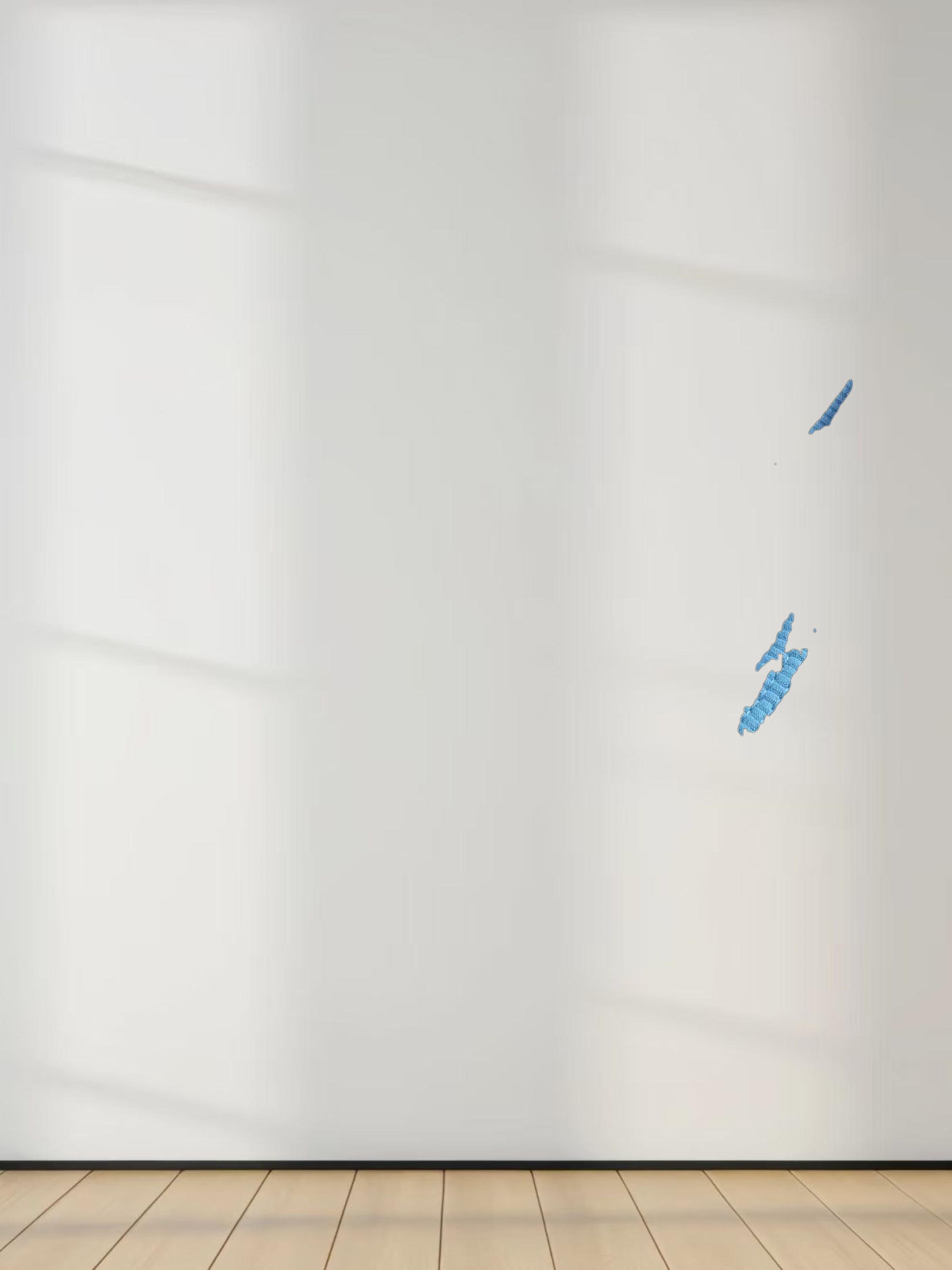 RIBBED HIGH V TEE LS-SKY BLUE