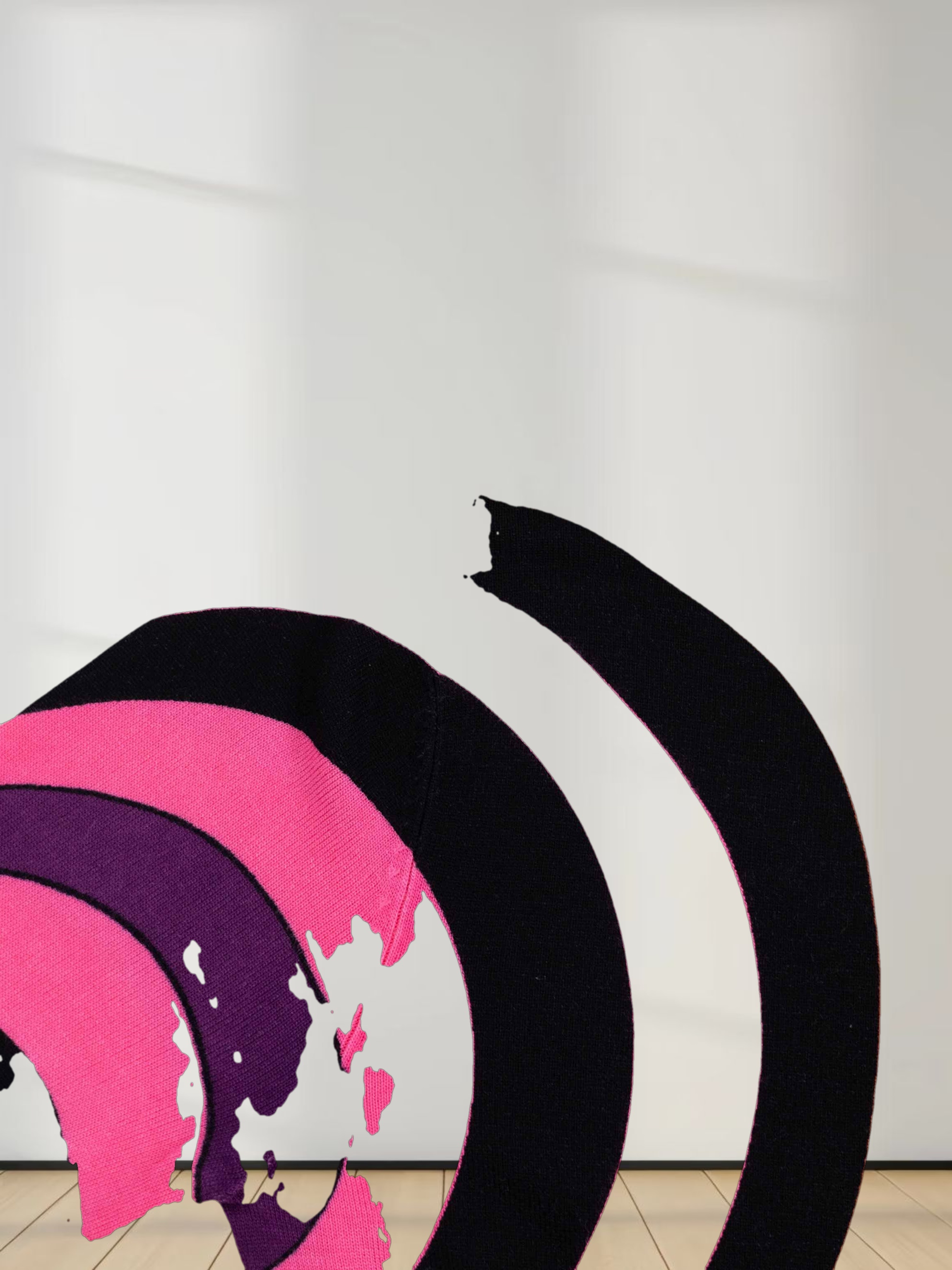 Mock Neck Sweater-Pink Swirl