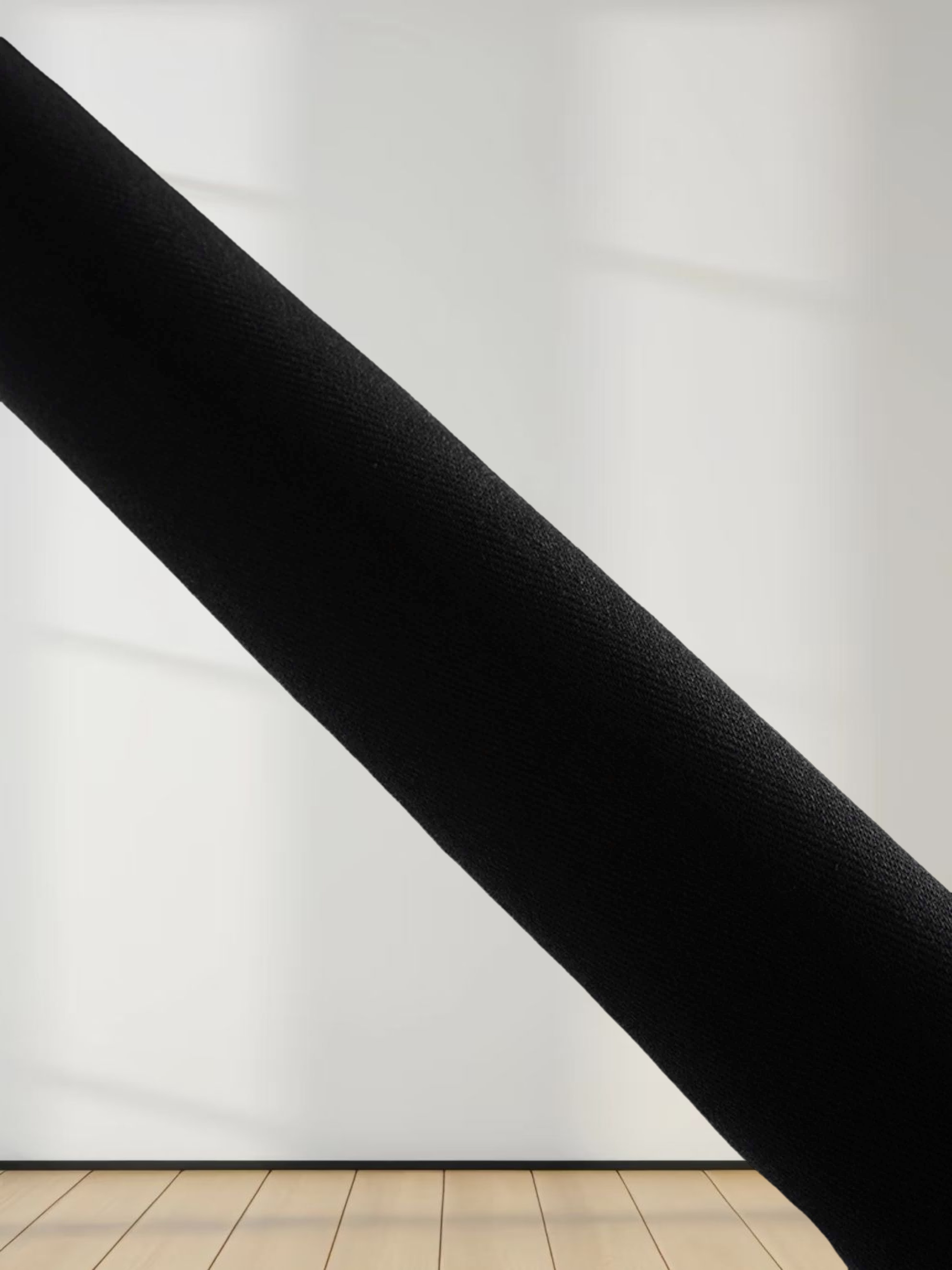 High Waisted V Neck Denim Jumper-Black