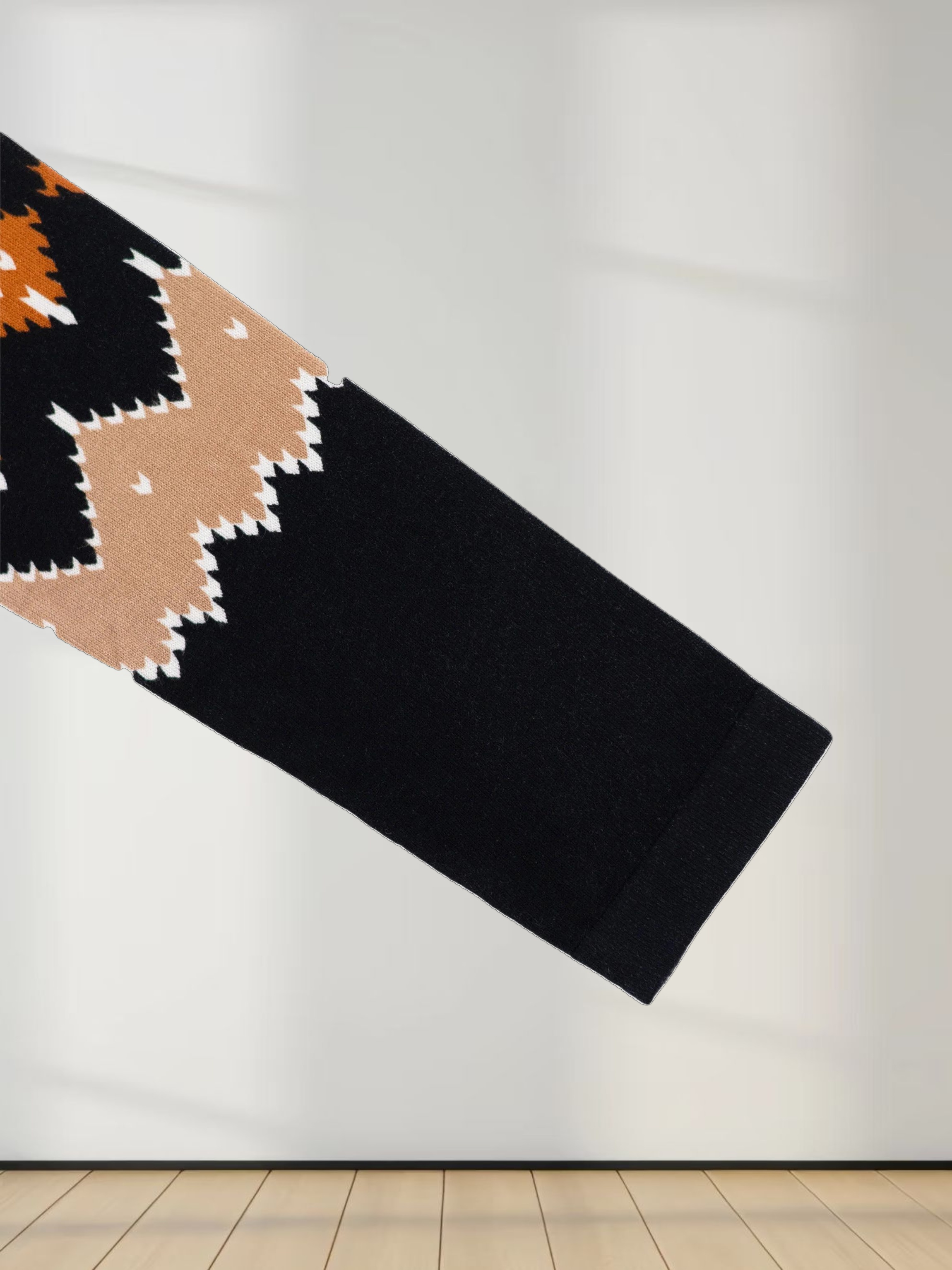 Mock Neck Sweater-Geo Floral