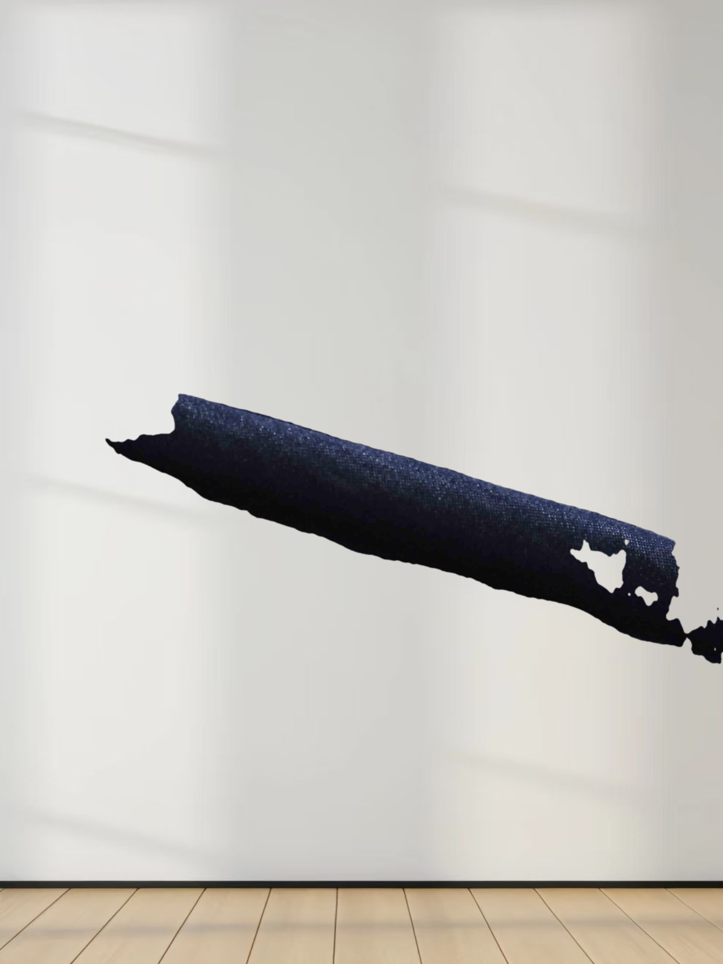 Side Inverted Pleat Denim Skirt-Dark Blue