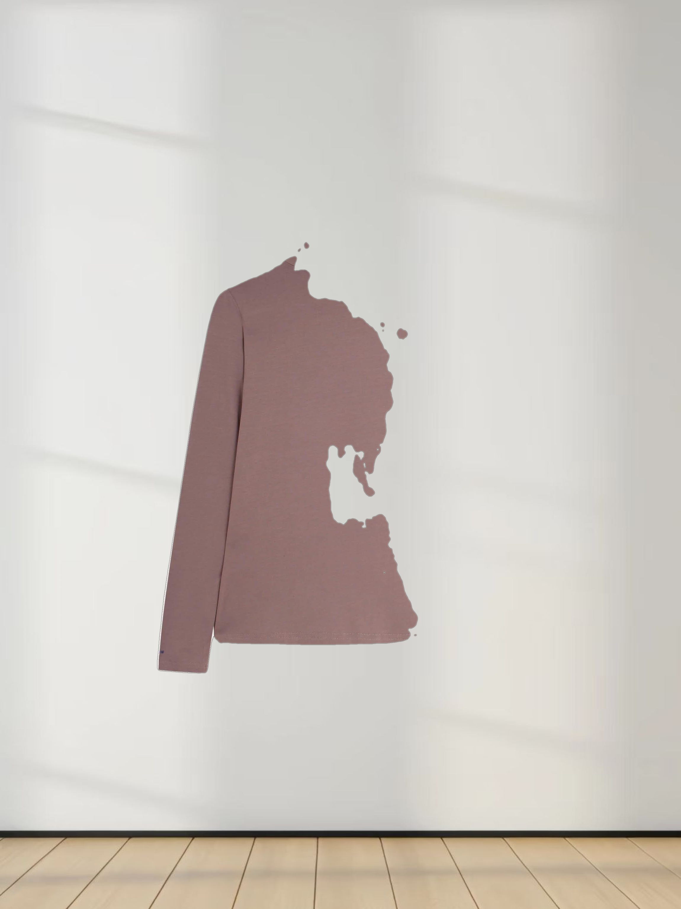 Modal Turtleneck Long Sleeve-Clay