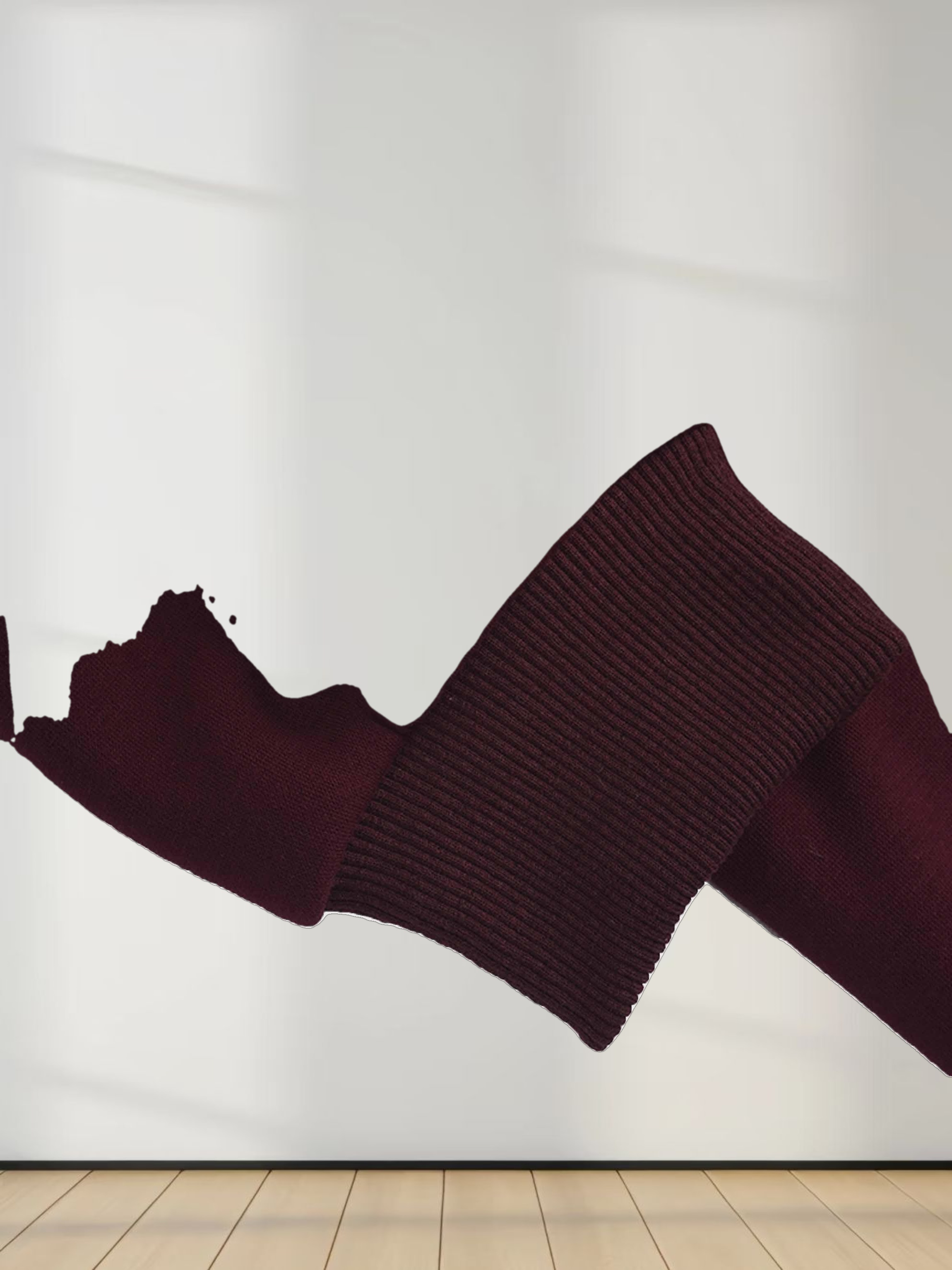 Side Strap Dolman Sweatshirt-Maroon