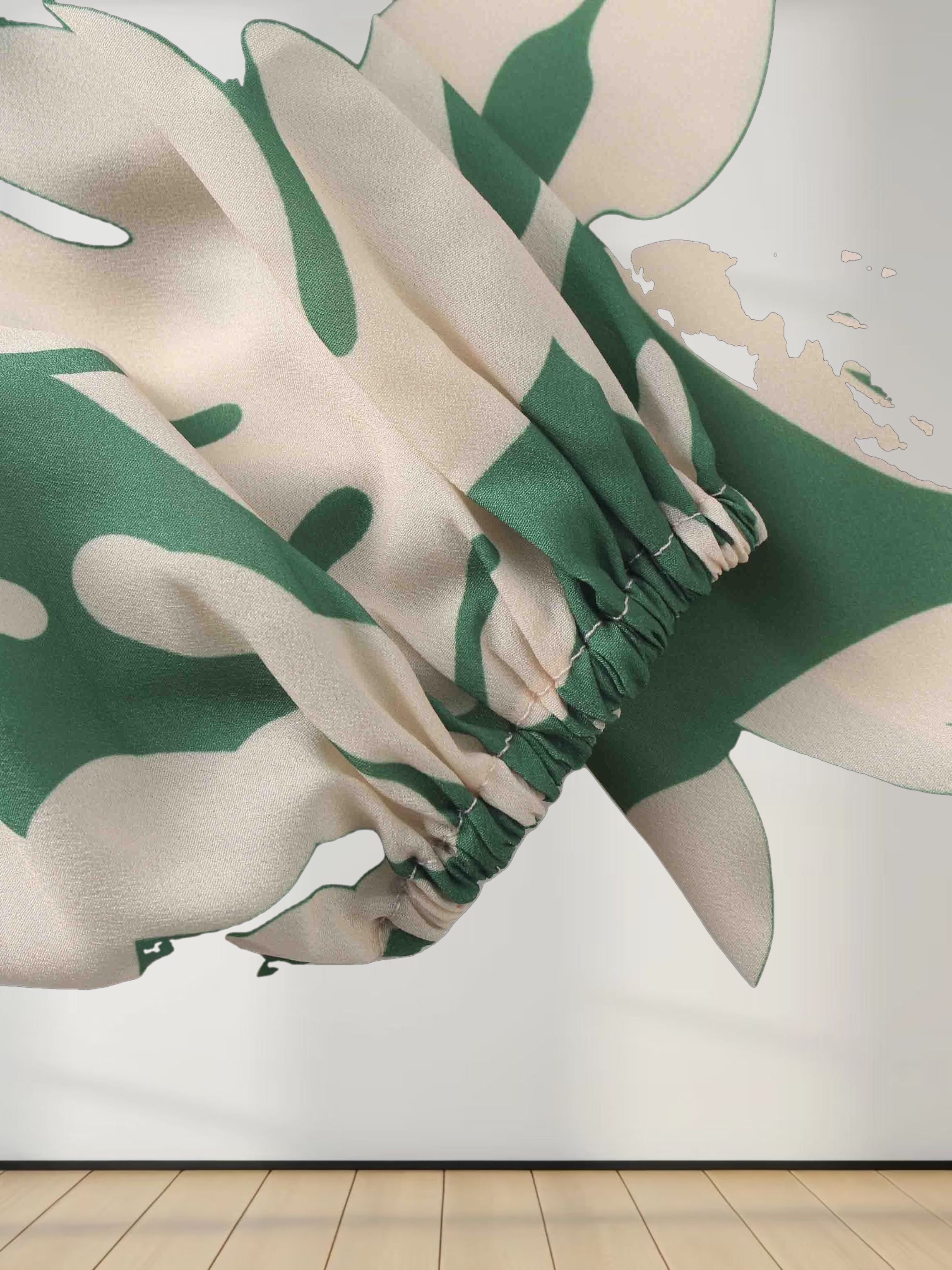 Printed Shift A-line Dress-Tropical Floral