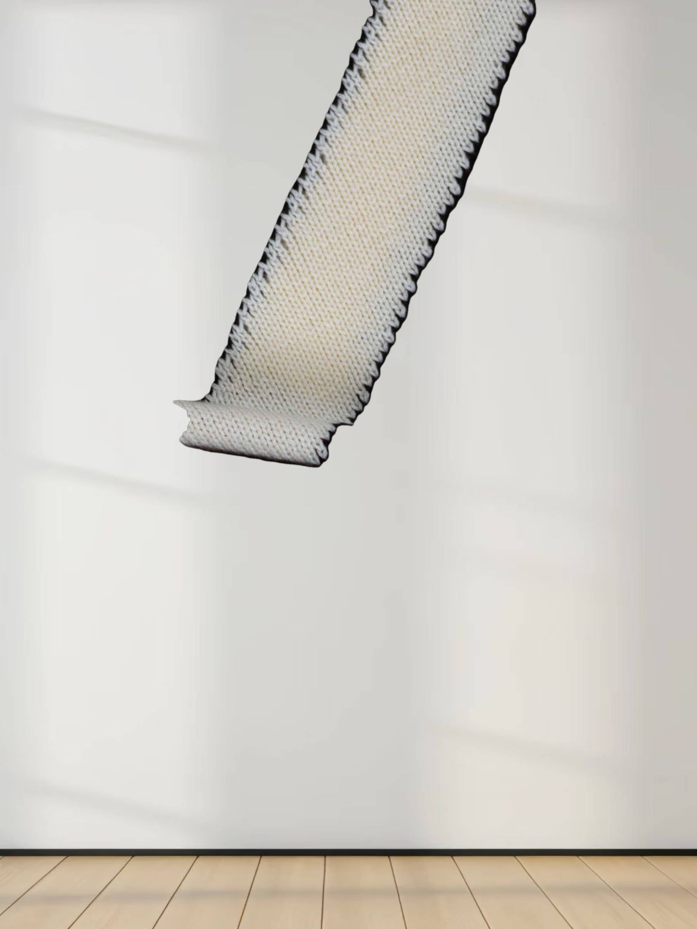 V Neck Stripe Sweater-Cream/Black