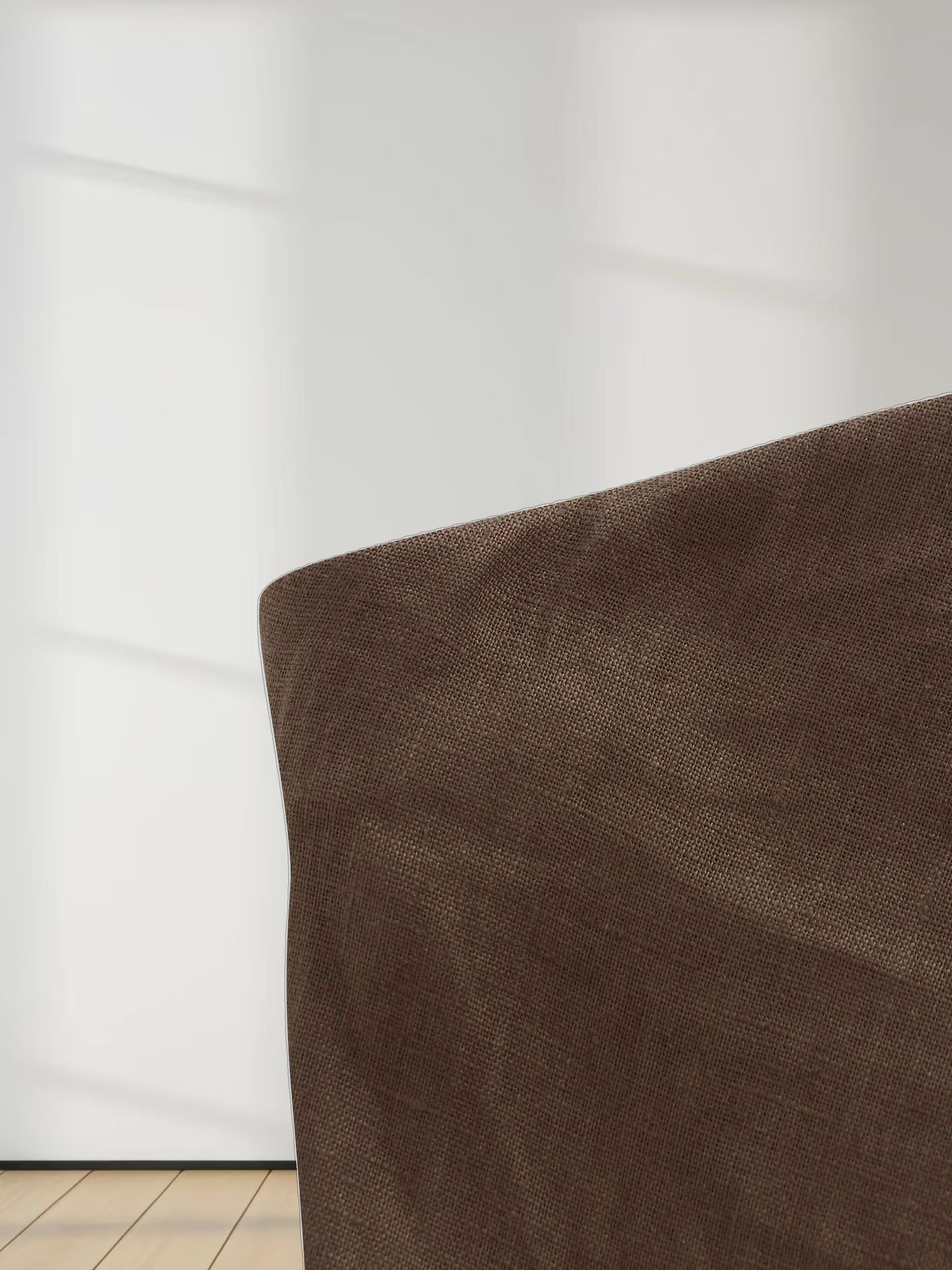 Linen Slip Skirt-Brown