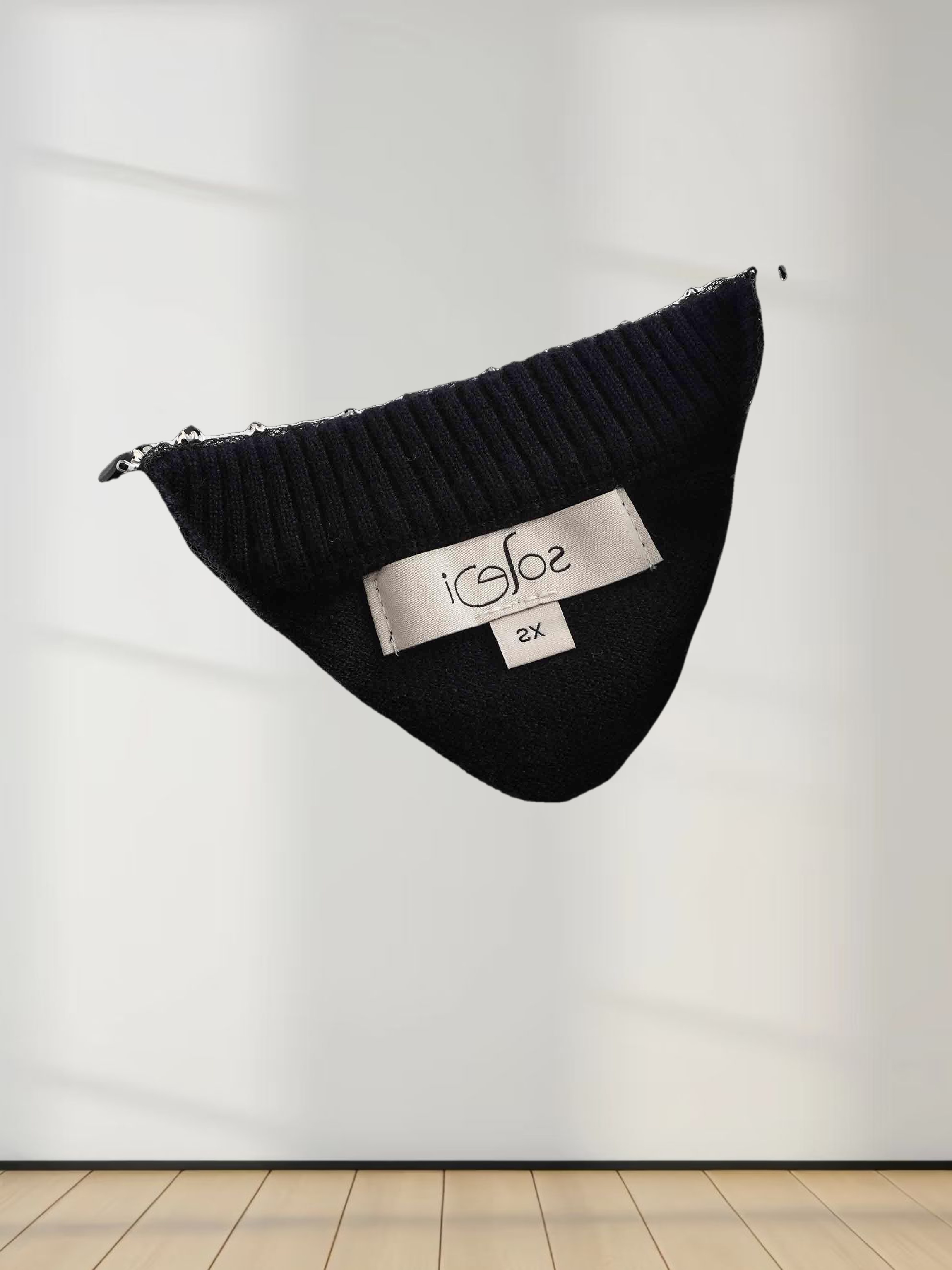 Embellished Cardigan Sweater-Black