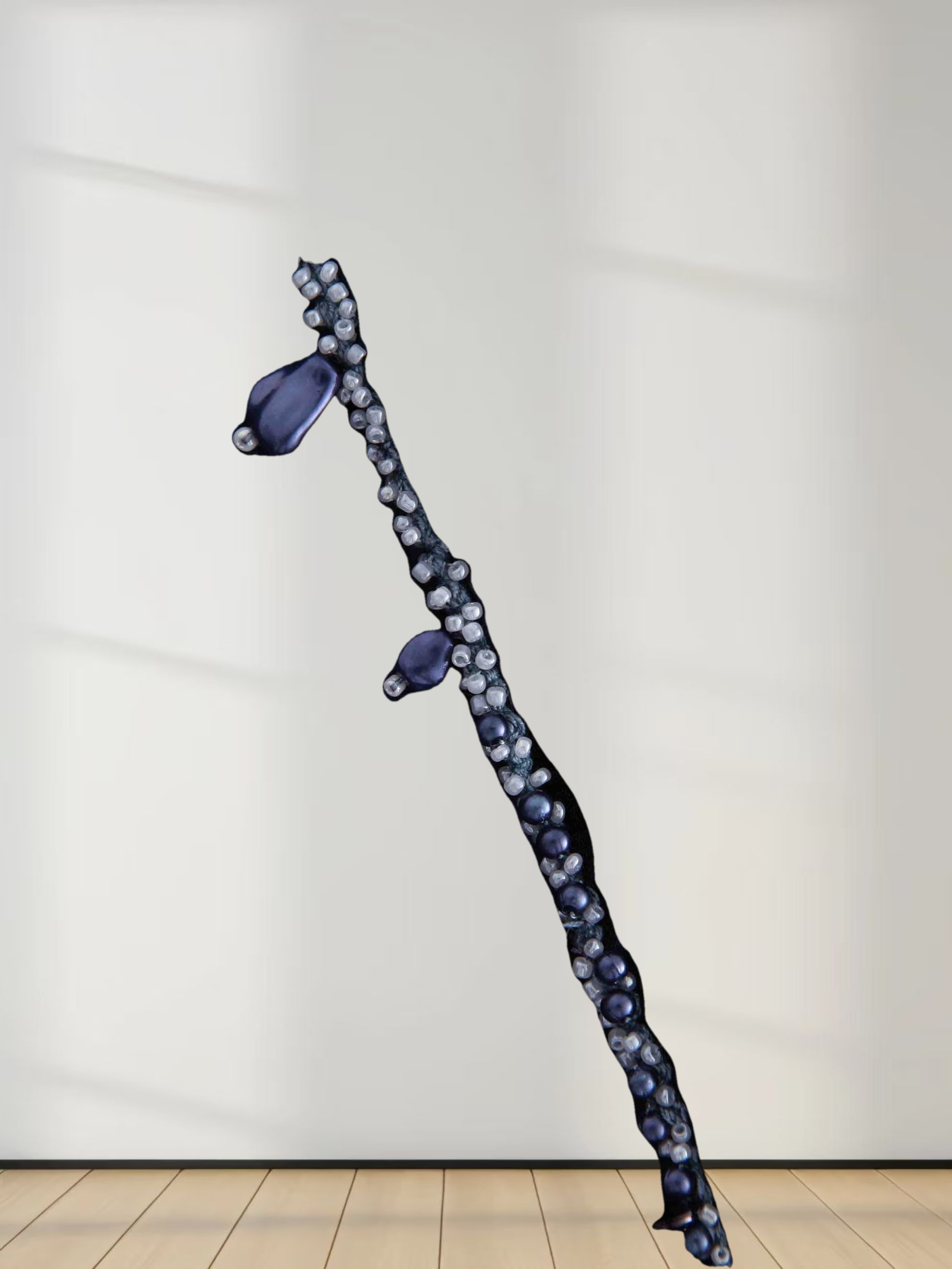 Beaded Trim Blouse-Navy