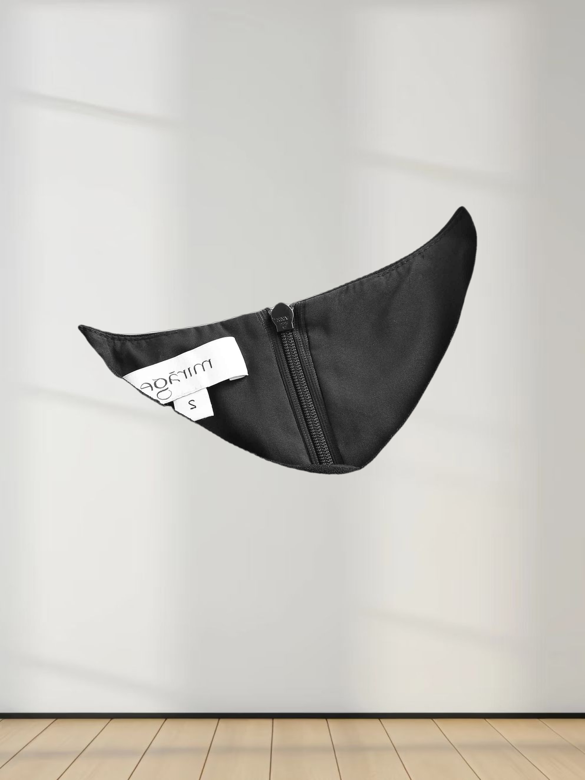 Stitched Down Pleated Jumper-Black