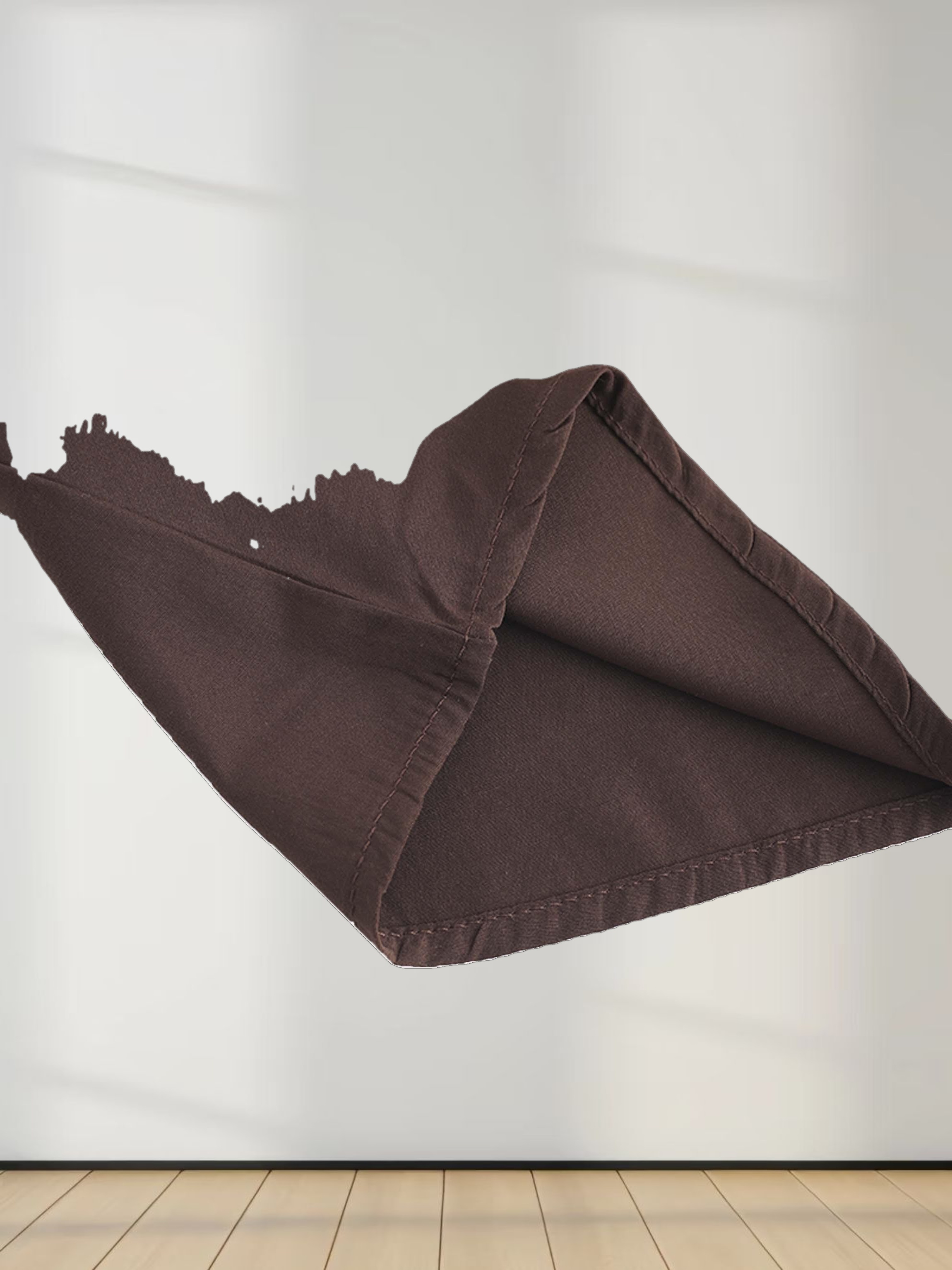 DRAWSTRING RUFFLE SKIRT-BROWN