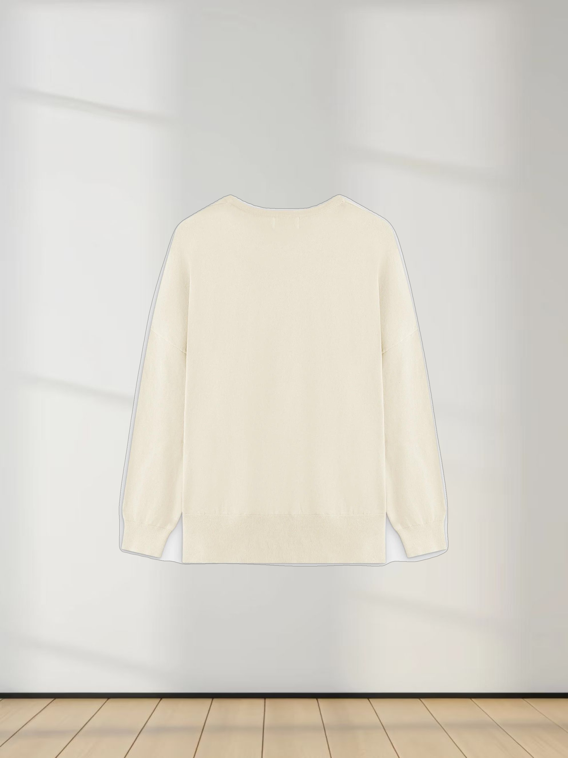 Oversized Lightweight Sweater-Ivory