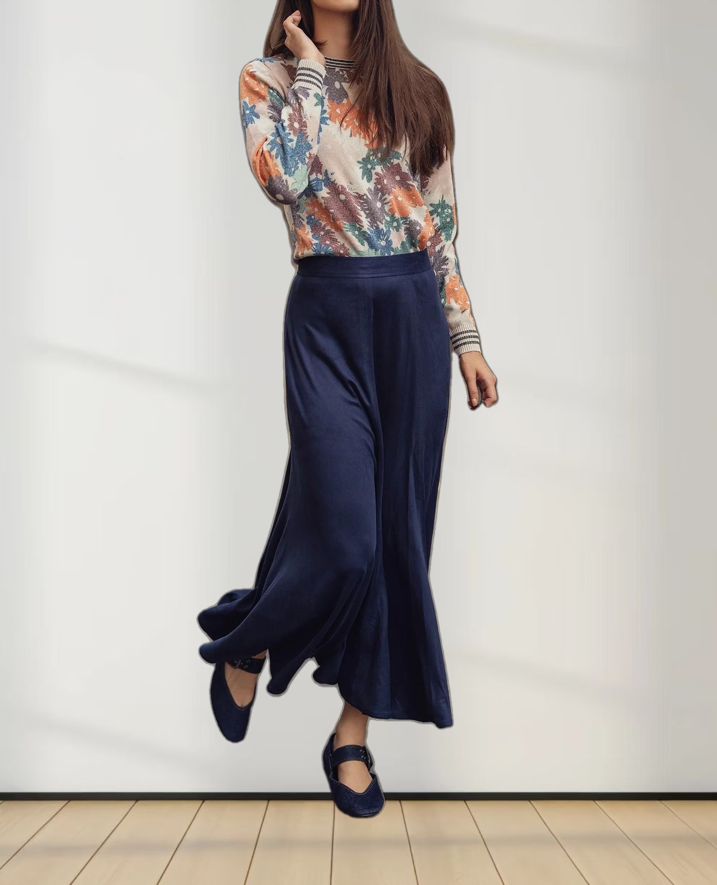 Crew Lurex Sweater-Floral