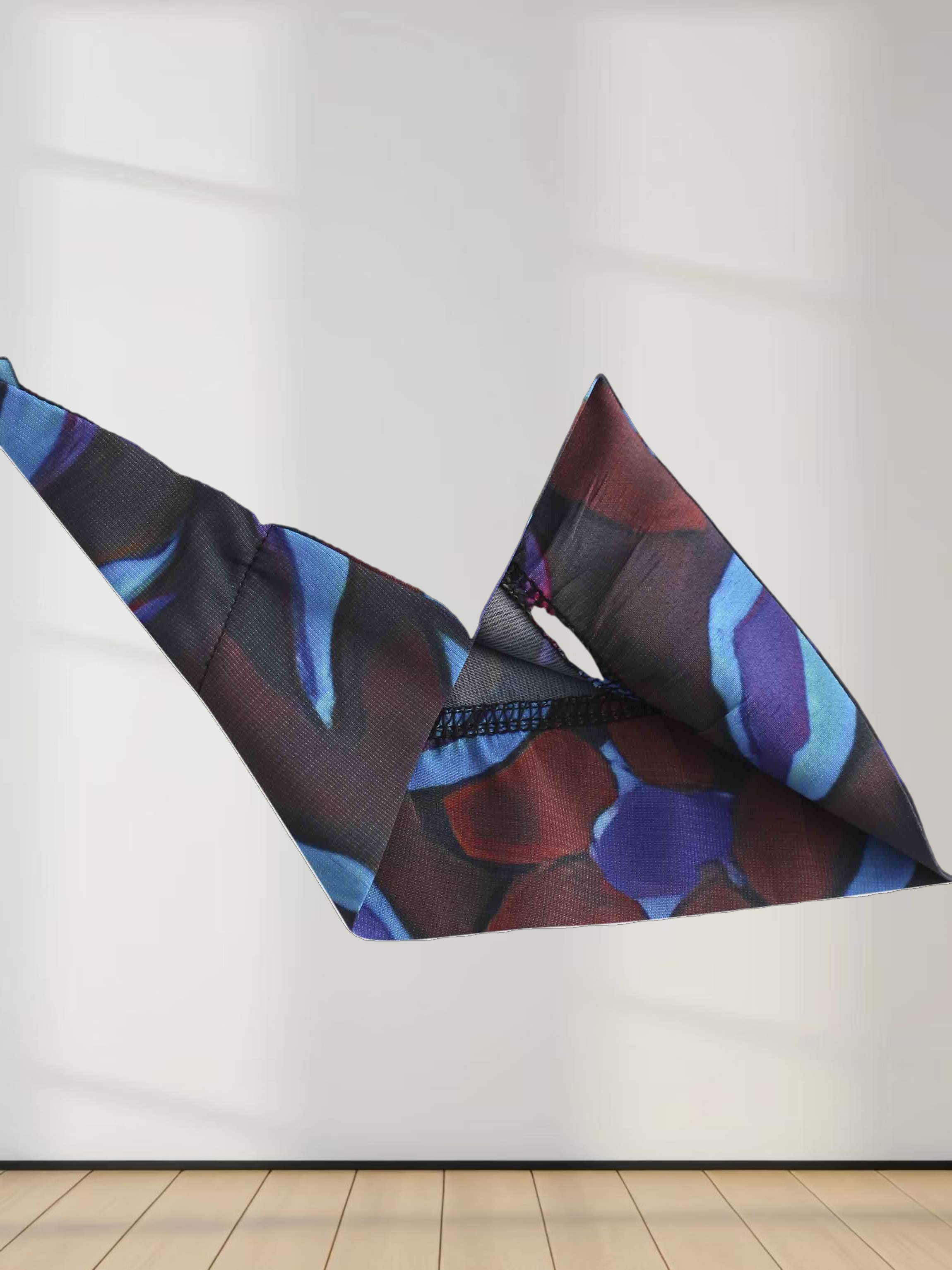 Collared A-Line Shirtdress-Brown Floral