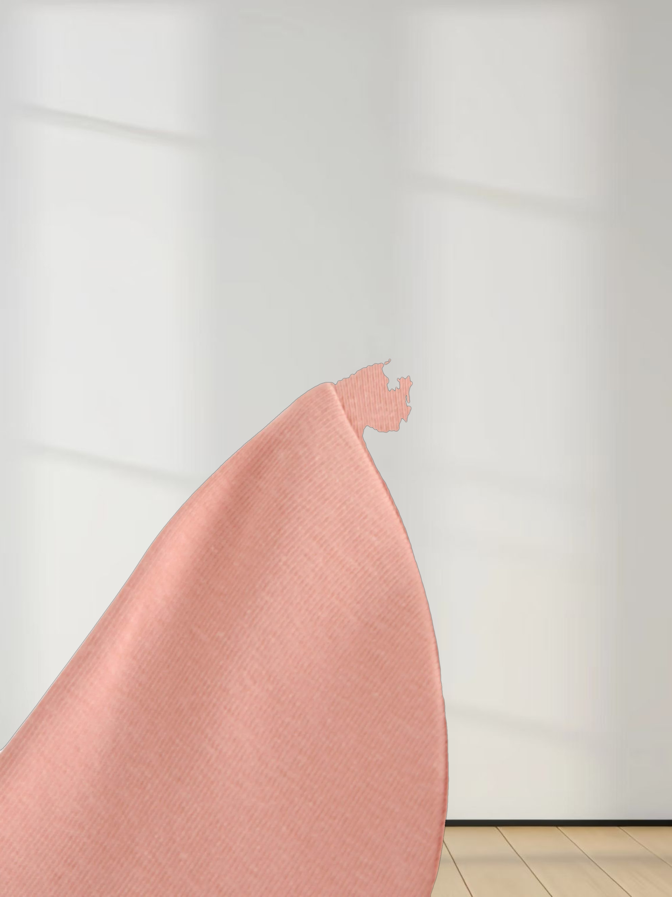 BASIC HIGH V TEE 3Q-PEACH