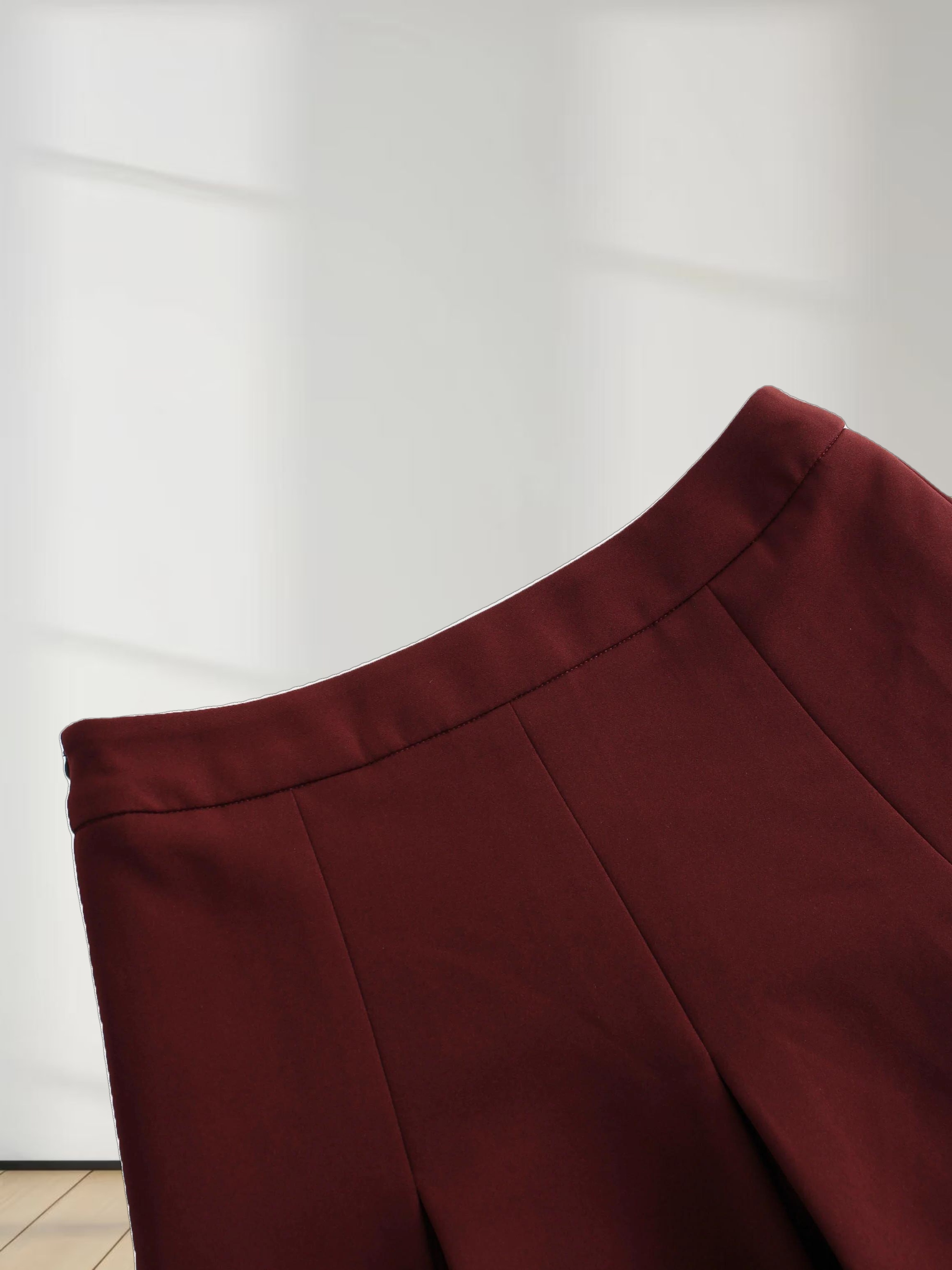 The Celina Pleat Skirt-Wine