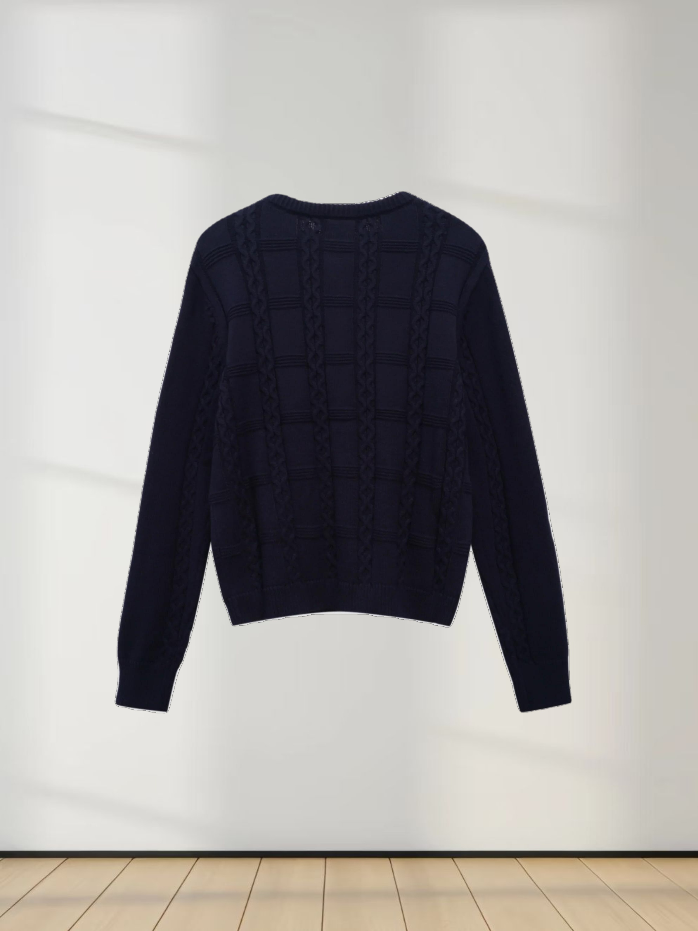 Cable Design Cardigan-Navy