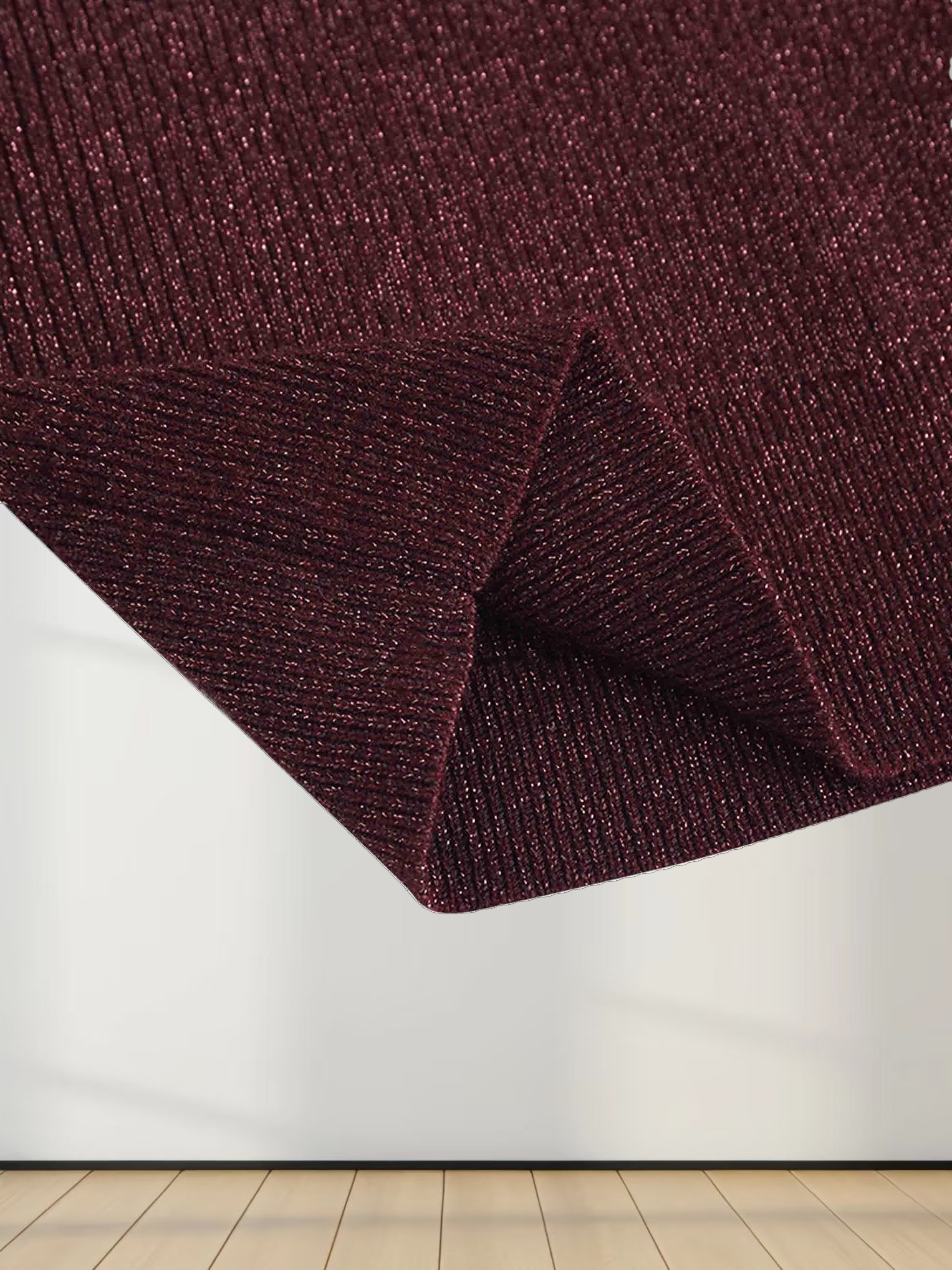 Lurex Sleeveless Sweater-Heathered Burgundy