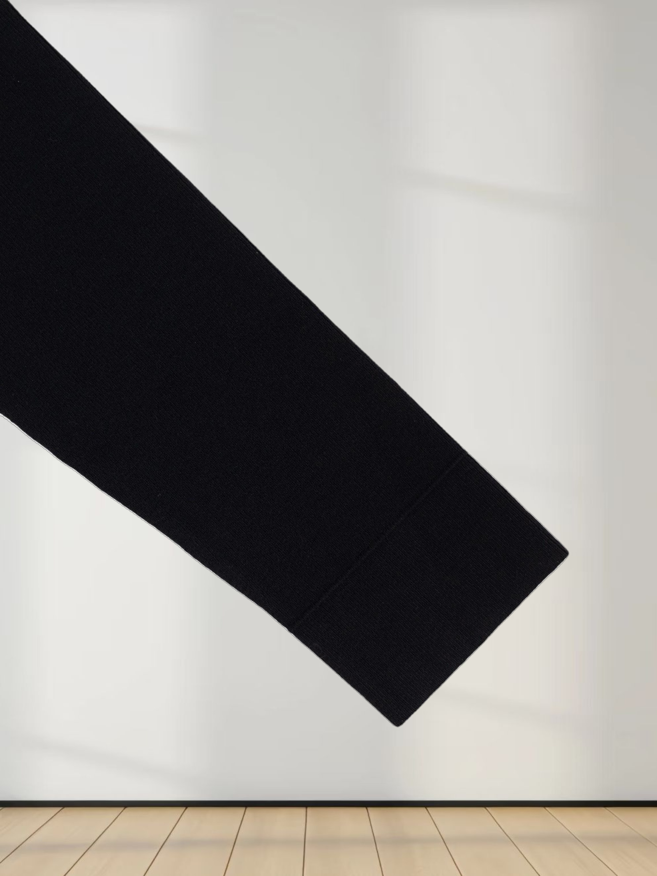 Back Wide Ribbed Cardigan Sweater-Black