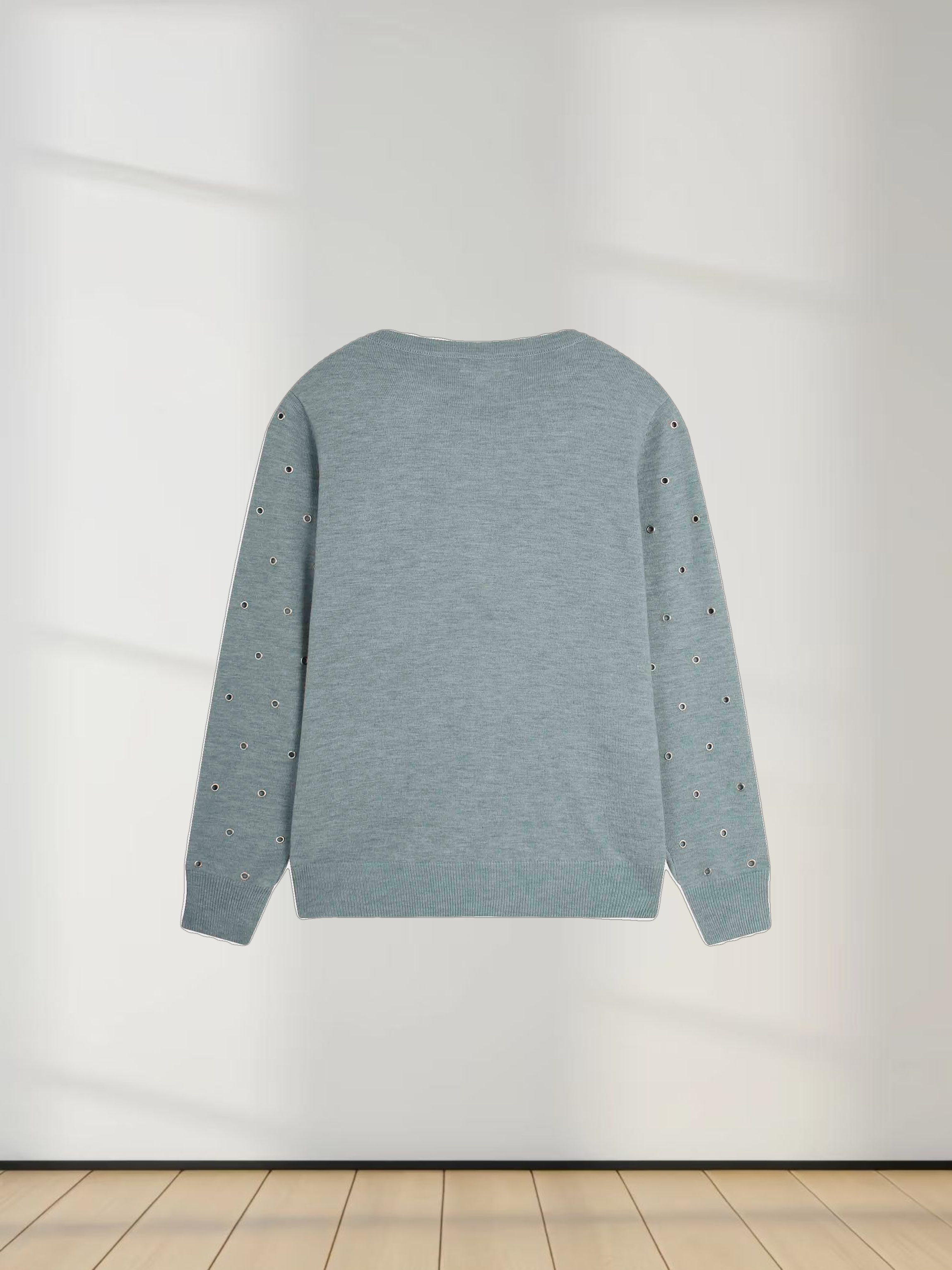 Grommet Cardigan-Seafoam