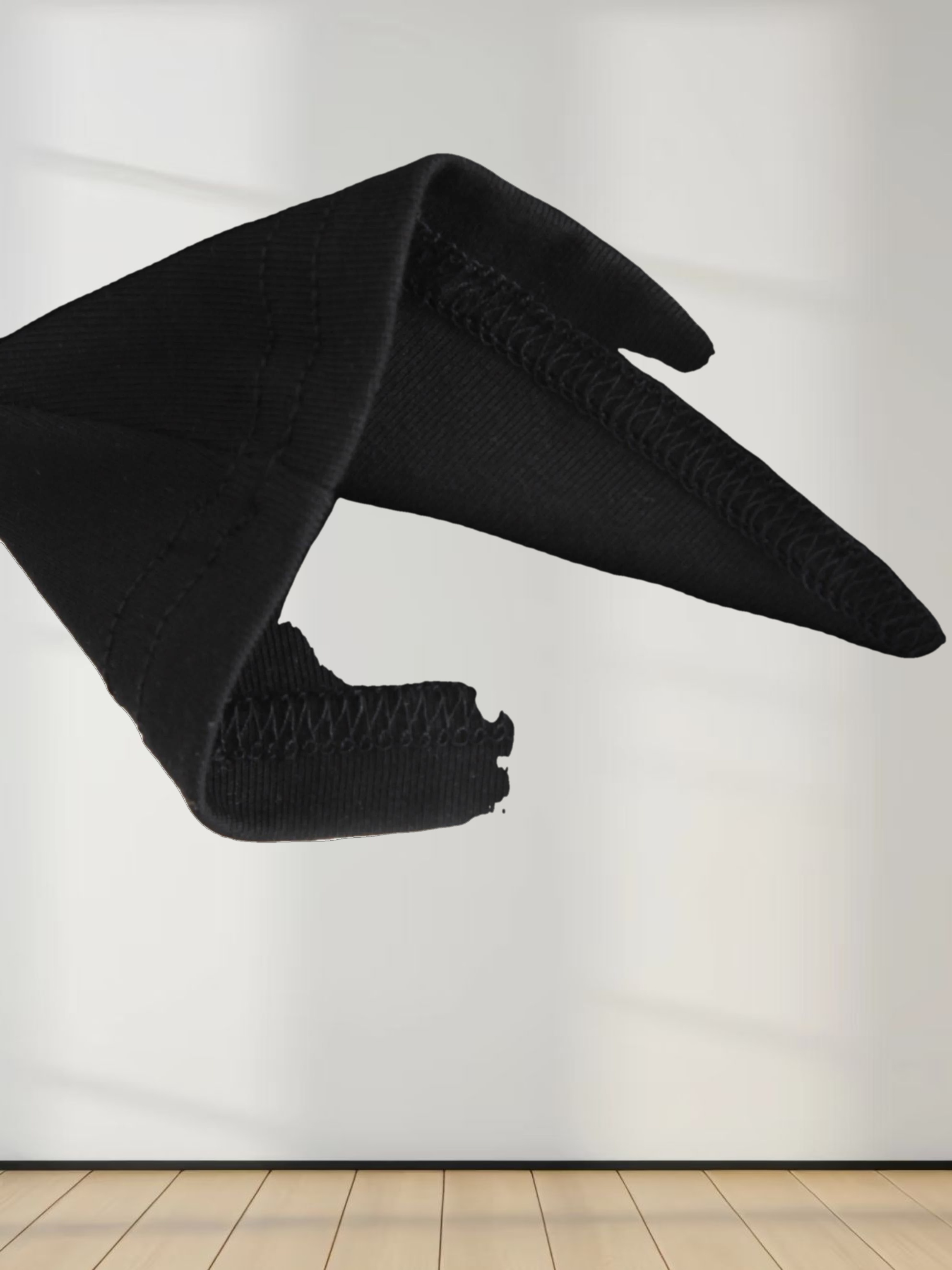 BASIC HIGH V TEE 3Q-BLACK