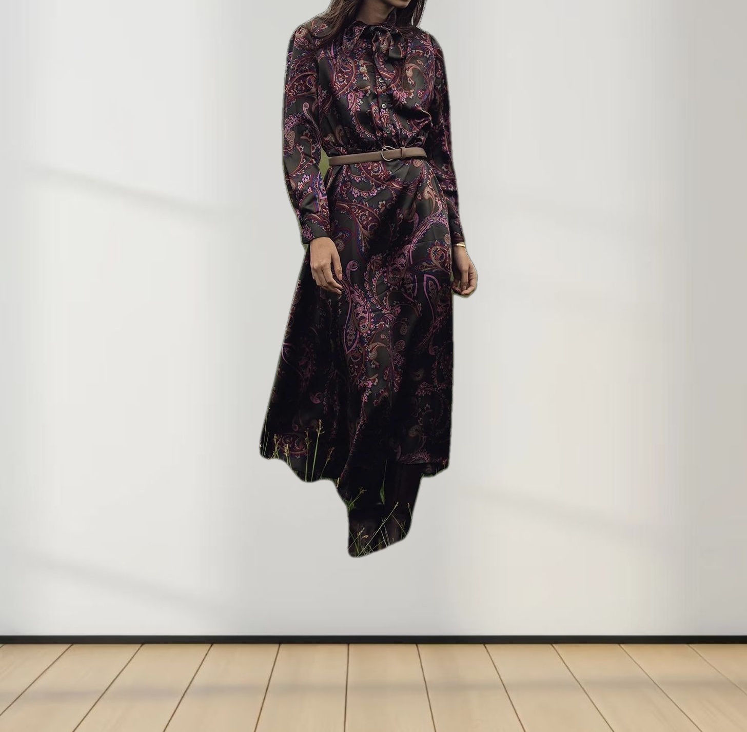 Emma Dress-Olive Paisley