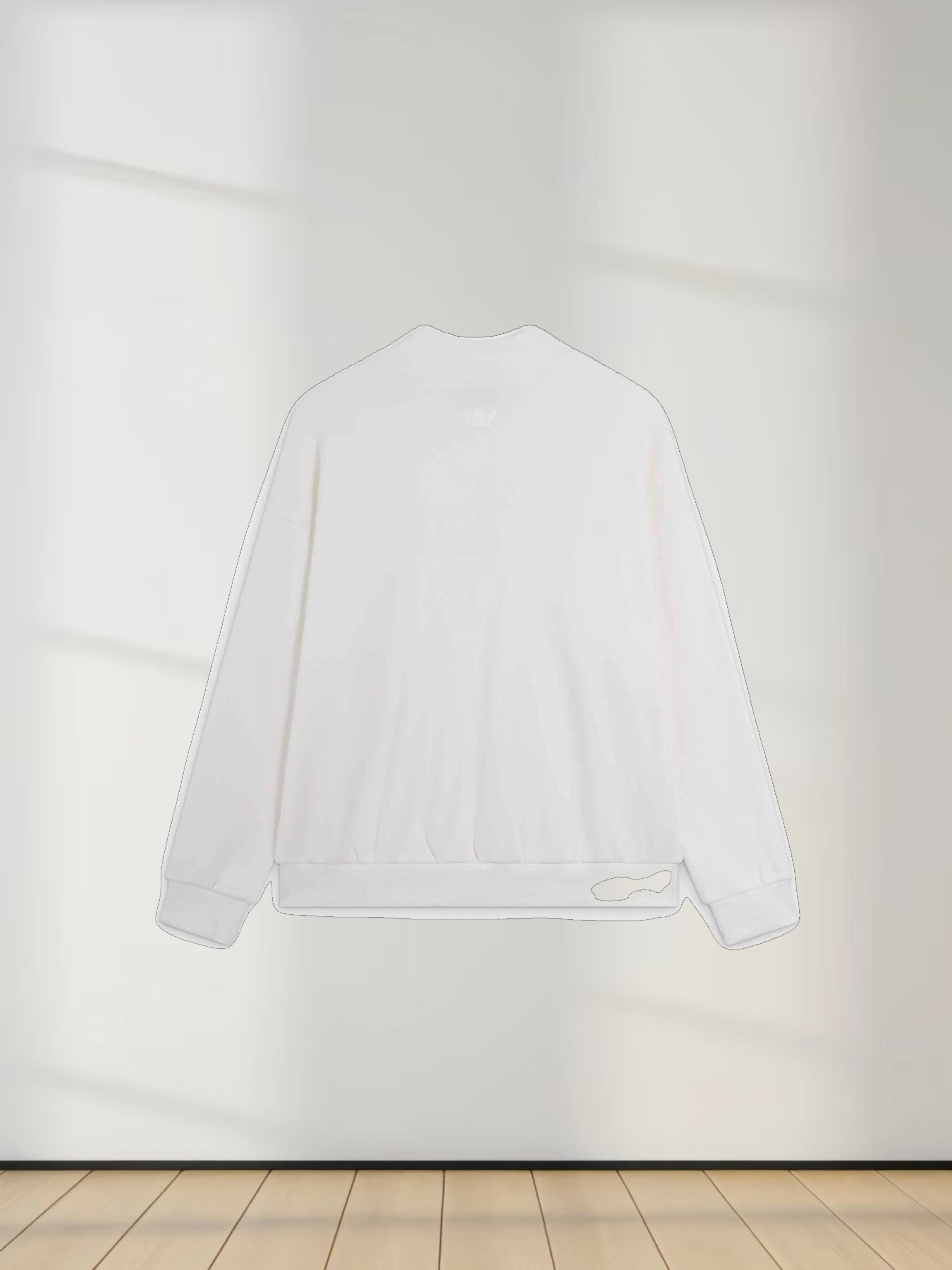High Neck Sweatshirt-Cream