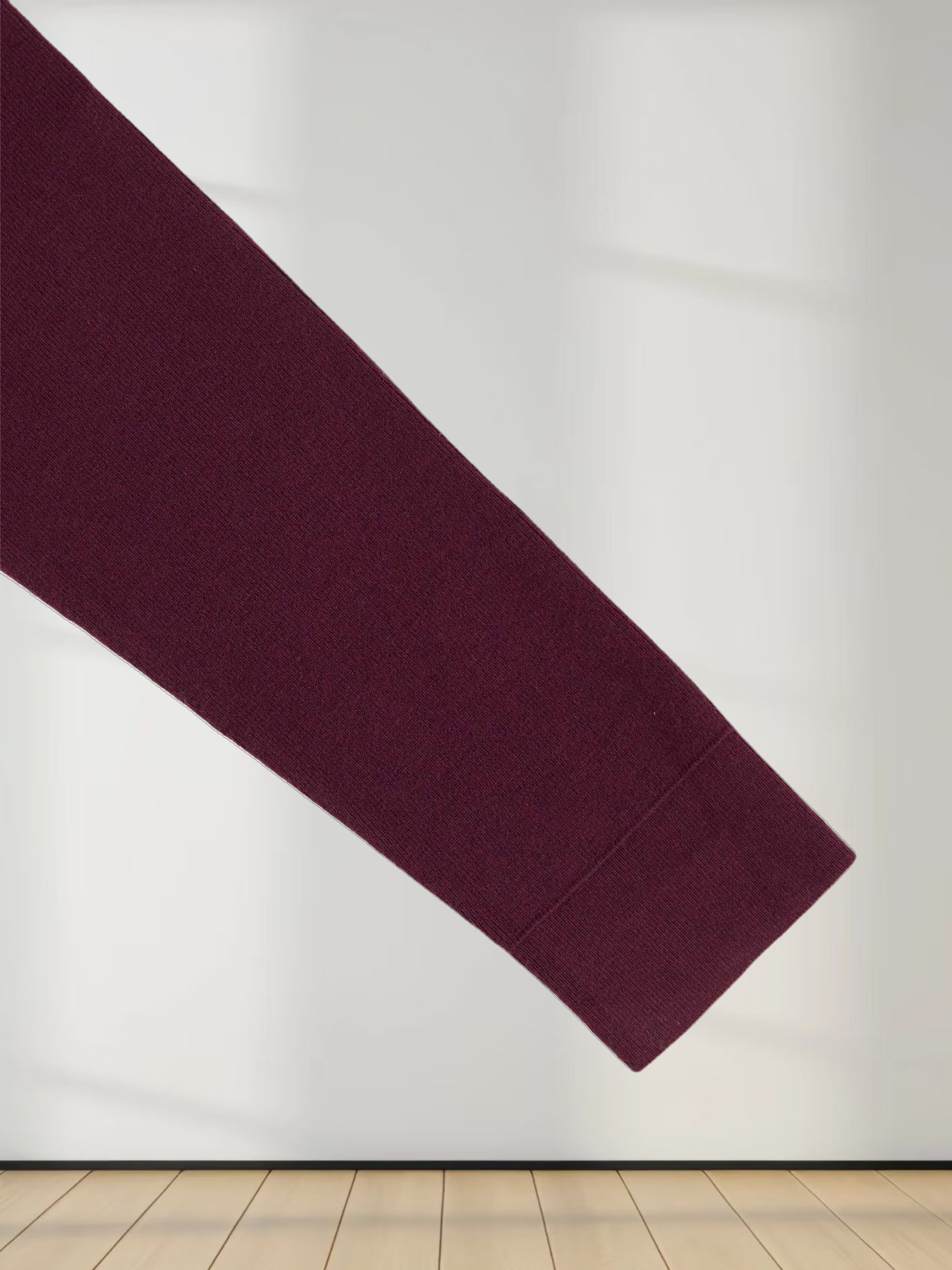 Back Wide Ribbed Cardigan Sweater-Burgundy