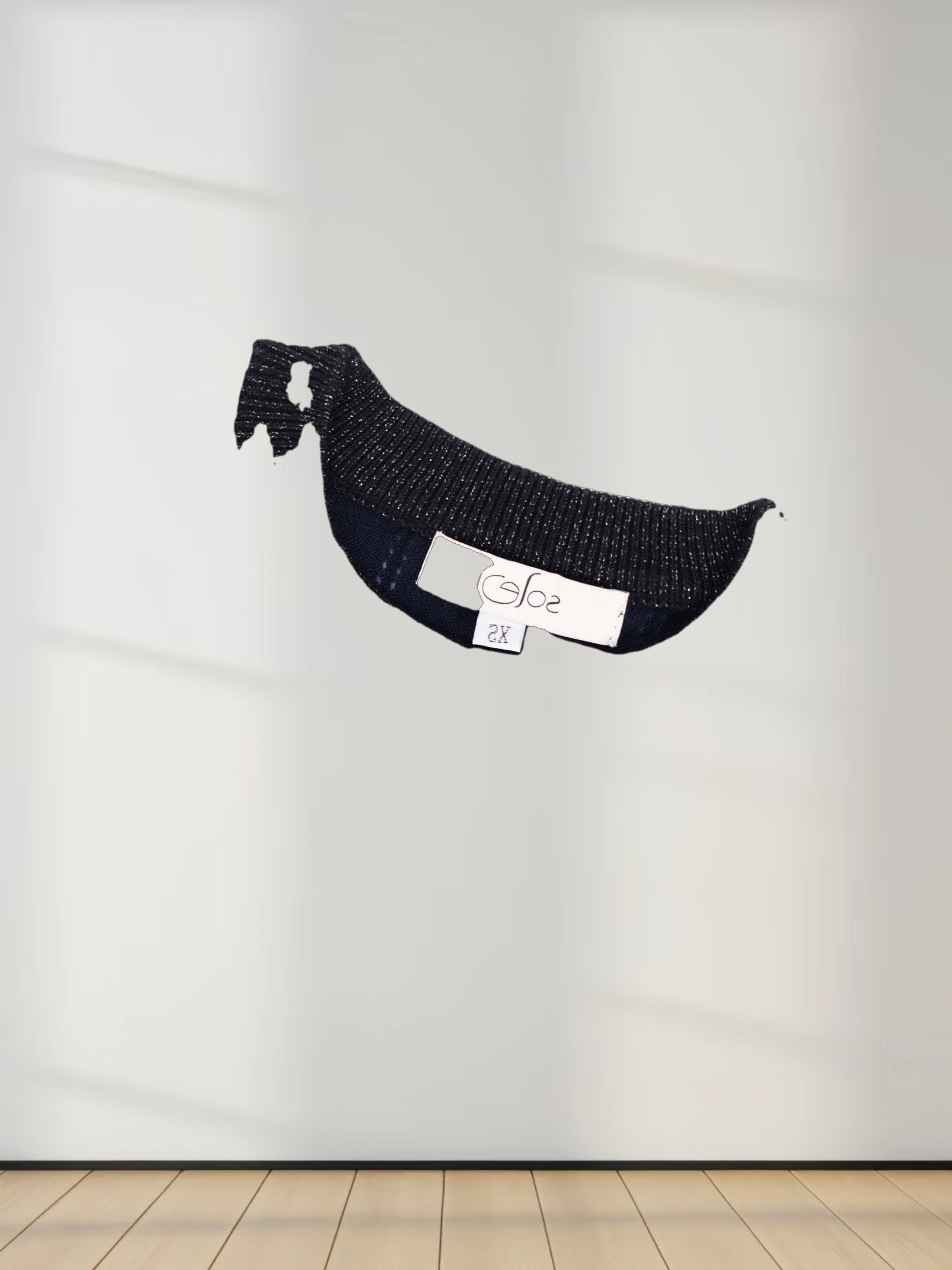 Lurex Striped Sweater-Navy/Black