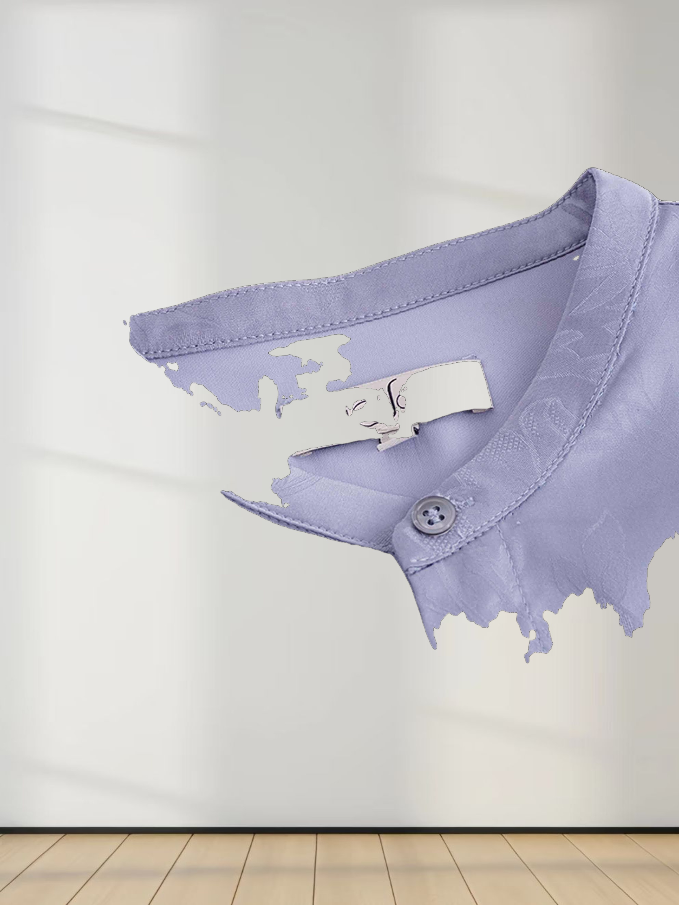 A Line Shirtdress-Slate Blue Floral