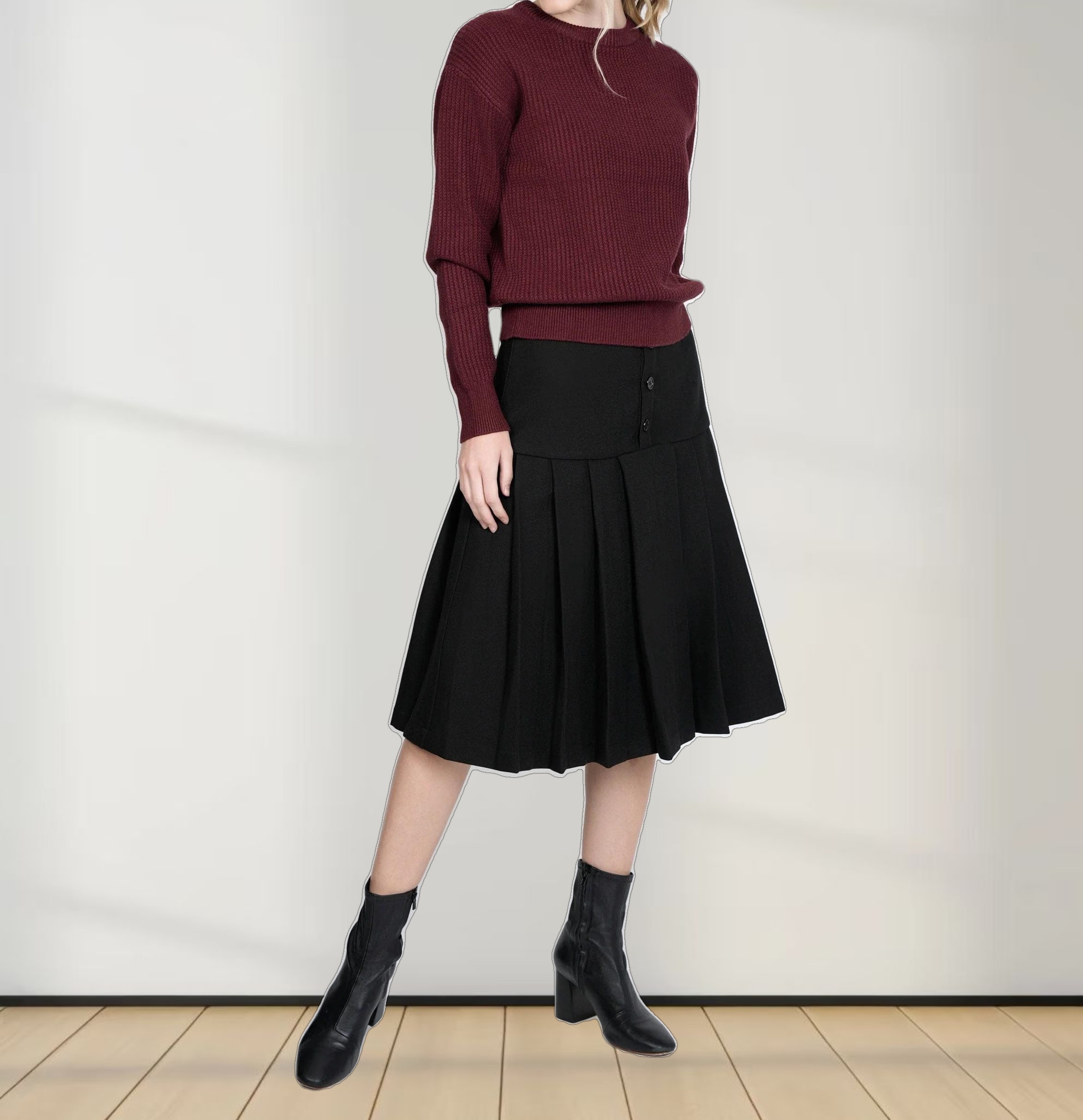 YOKE PLEATED SKIRT 27