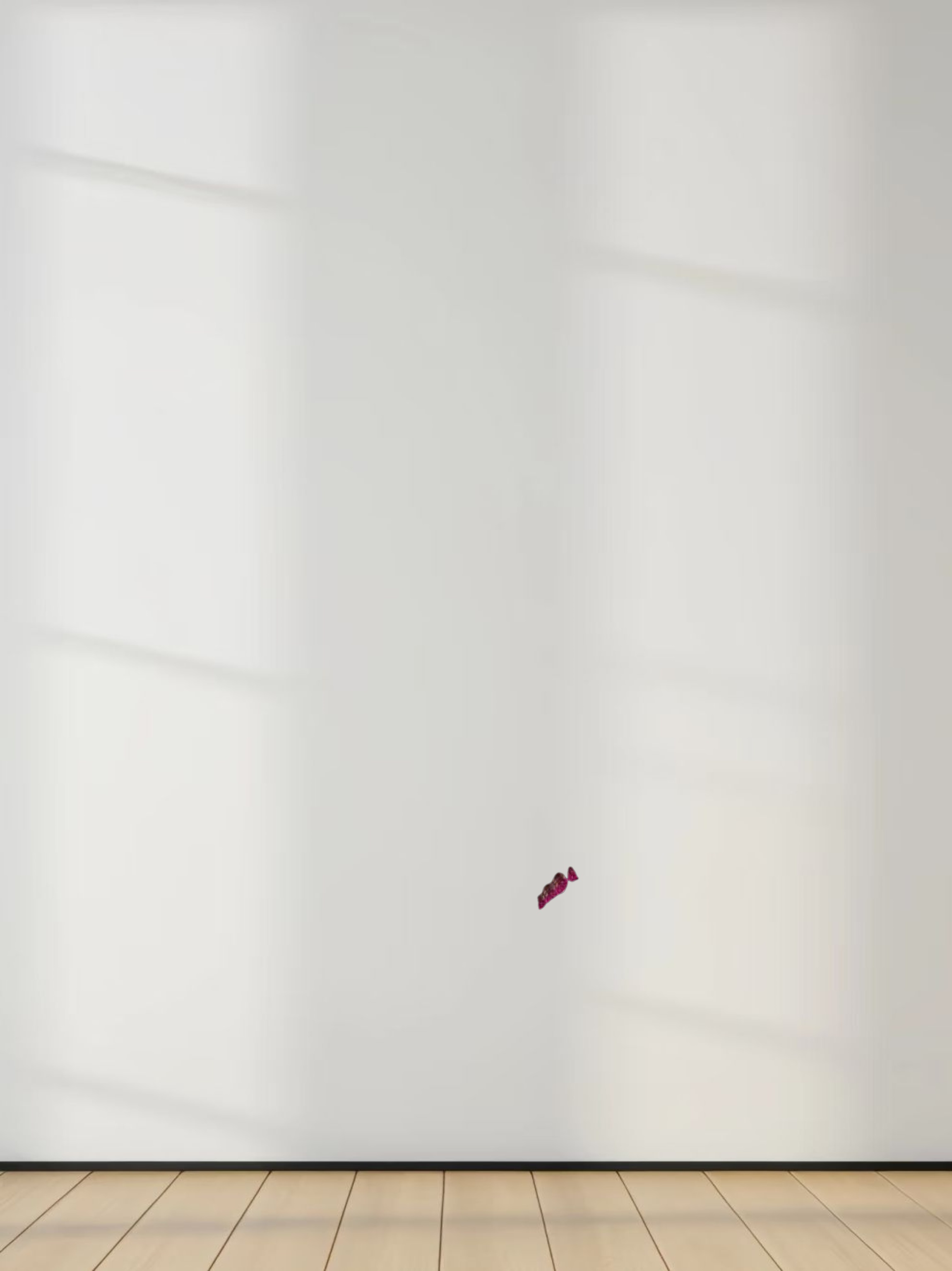 Multi Striped Ribbed Crew-Hot Pink/Tan