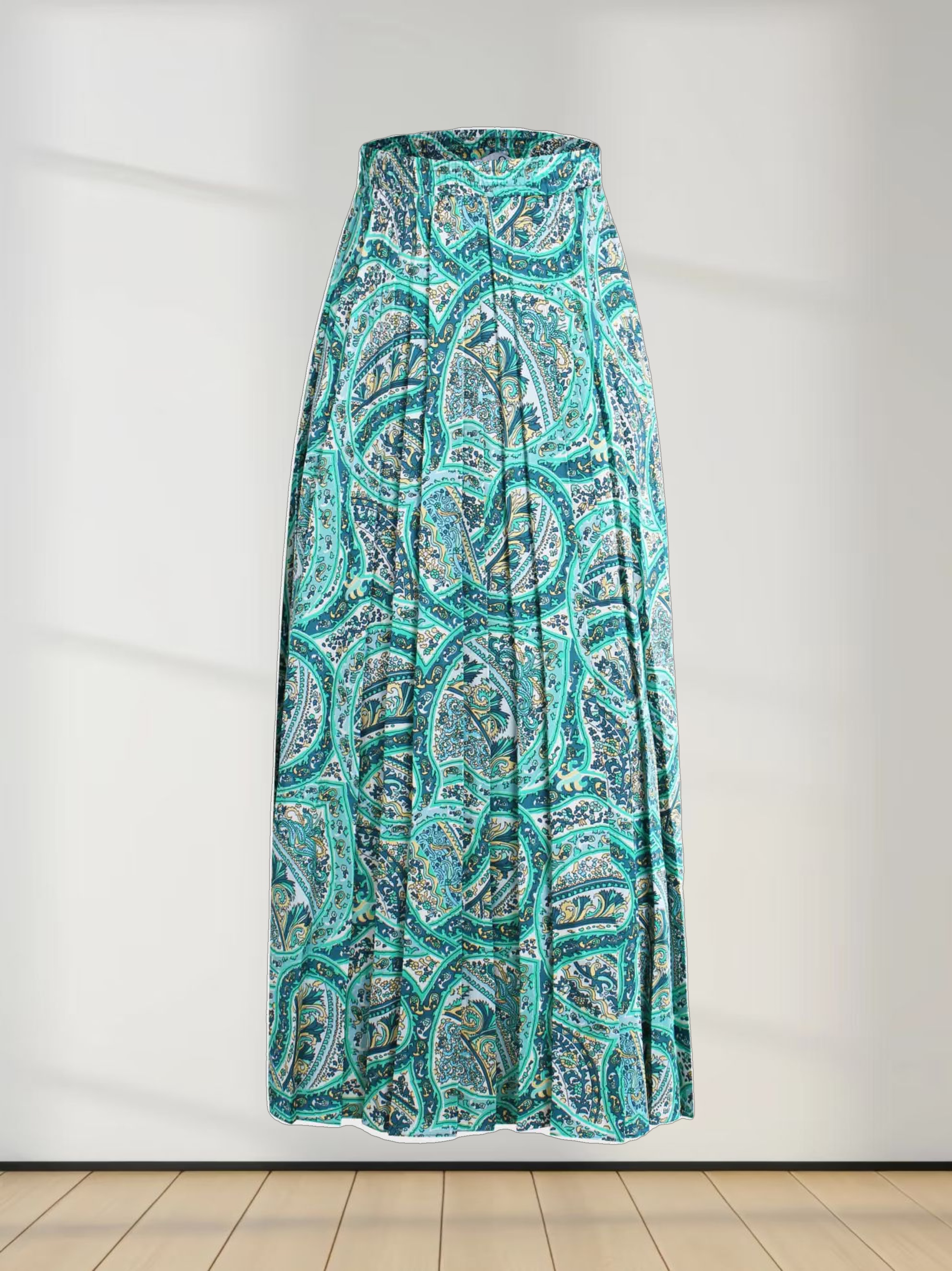 Covered Band Pleated Skirt 37