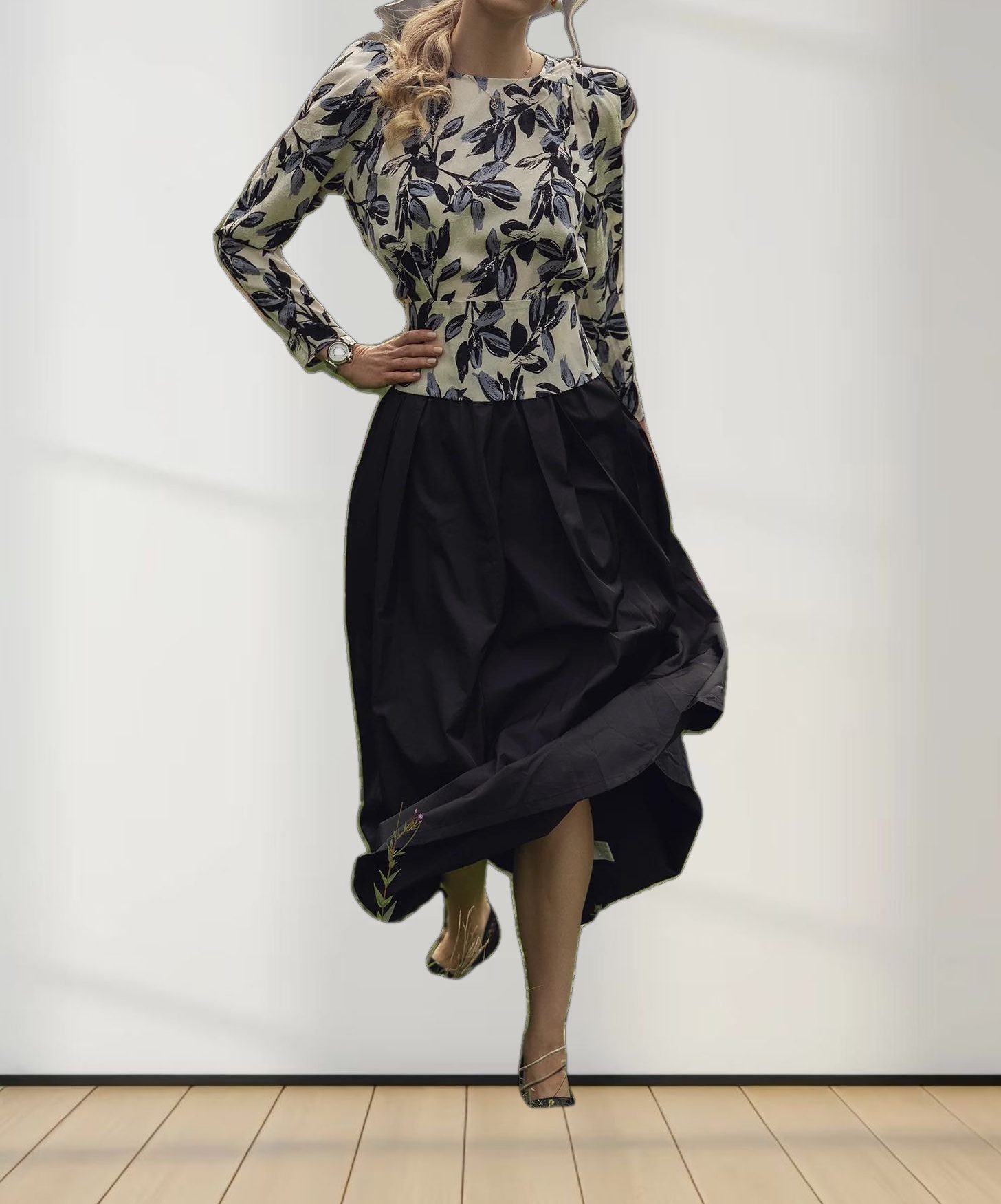 Vintage Blouson Top-Floral