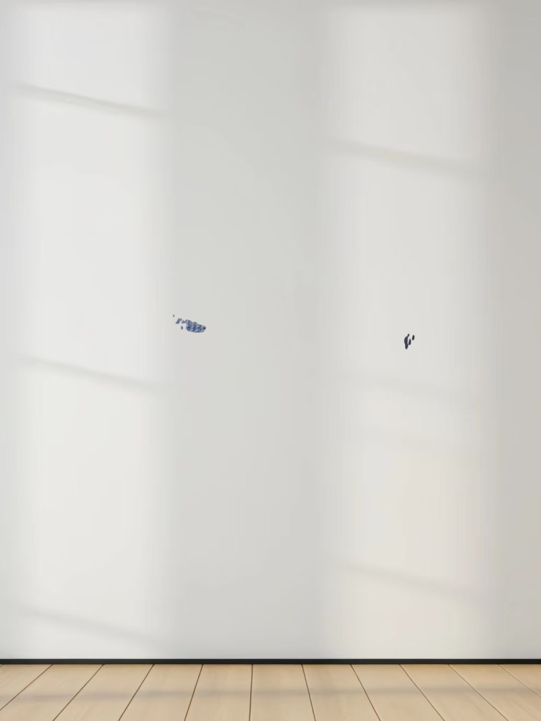 RIBBED HIGH V 3Q-HEATHERED BLUE