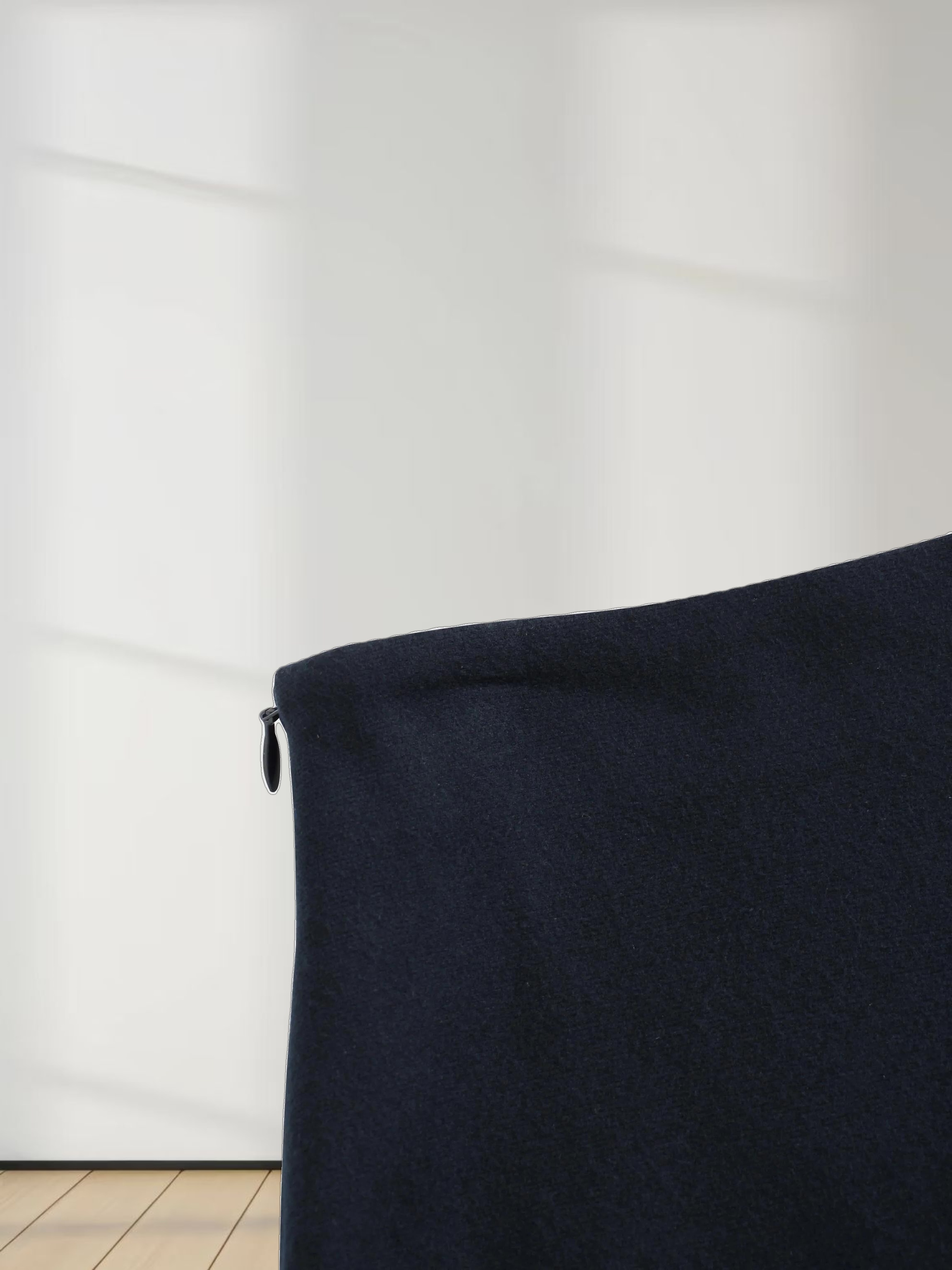 Basic A-Line Seamed Short Skirt-Navy