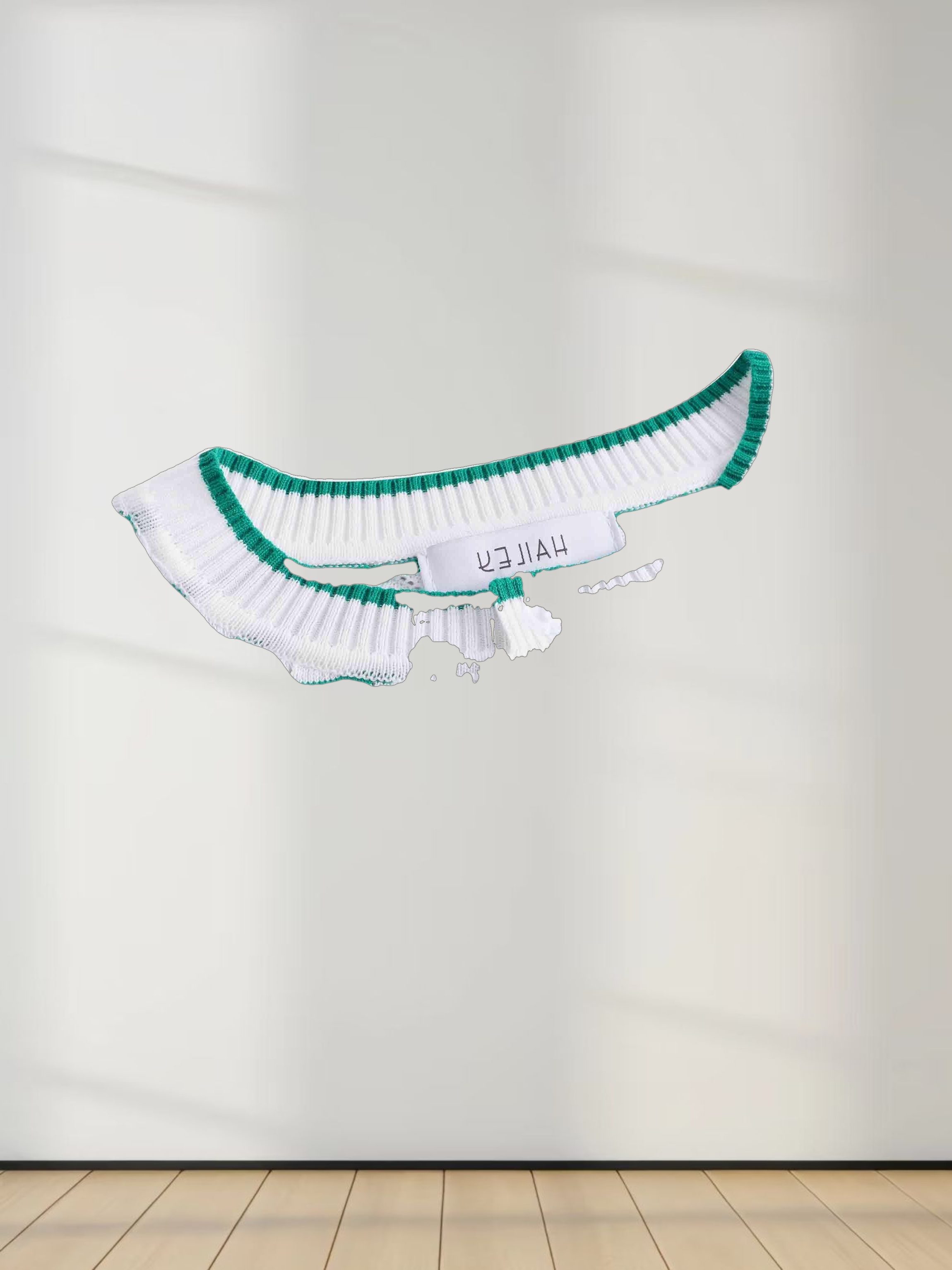 Striped Pointelle Cardigan-White/Kelly Green