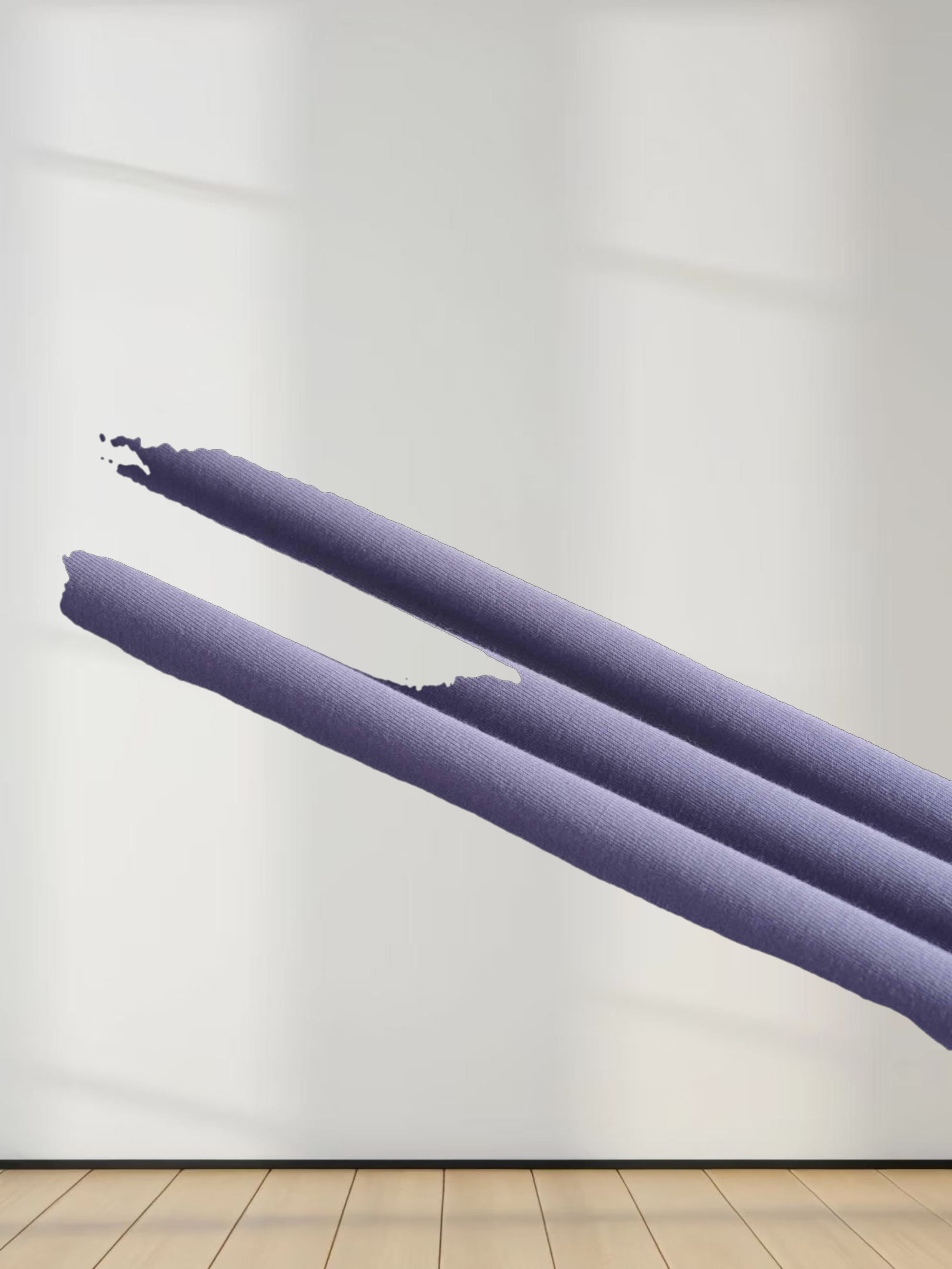 SIDE ELASTIC TEE-BLUE