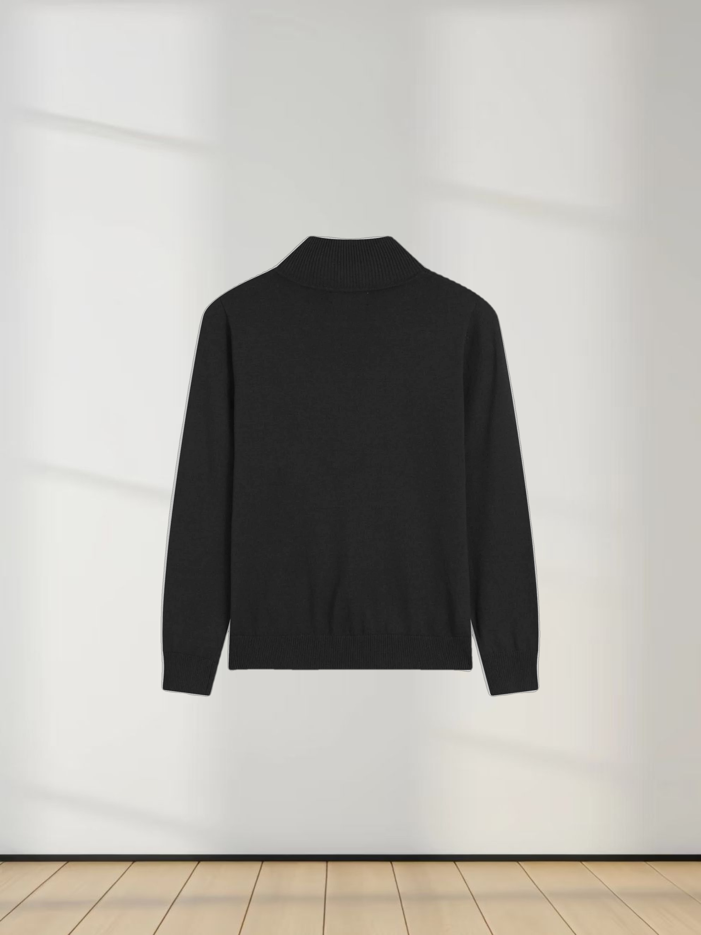 Beaded Turtleneck-Black