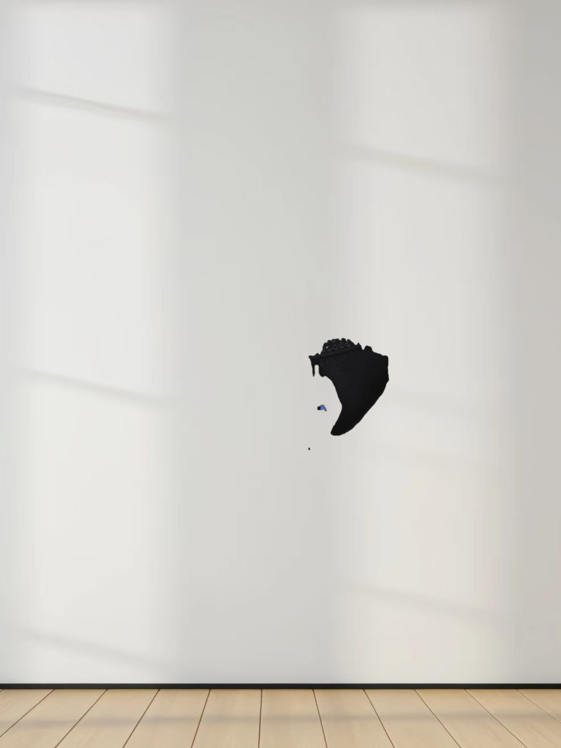 Basic High V Tee Long Sleeve-Black