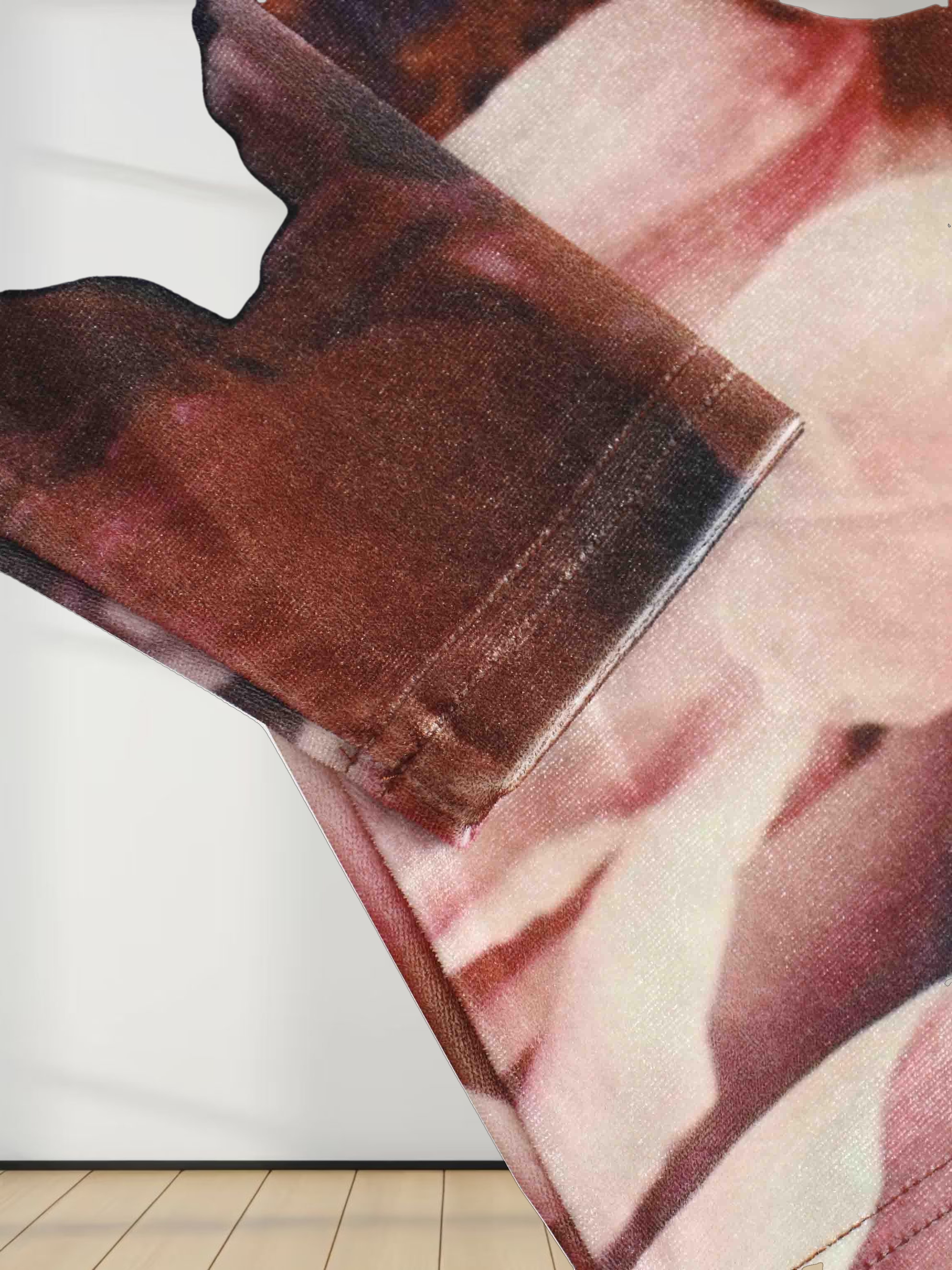 Velvet Floral Printed Turtleneck-Floral