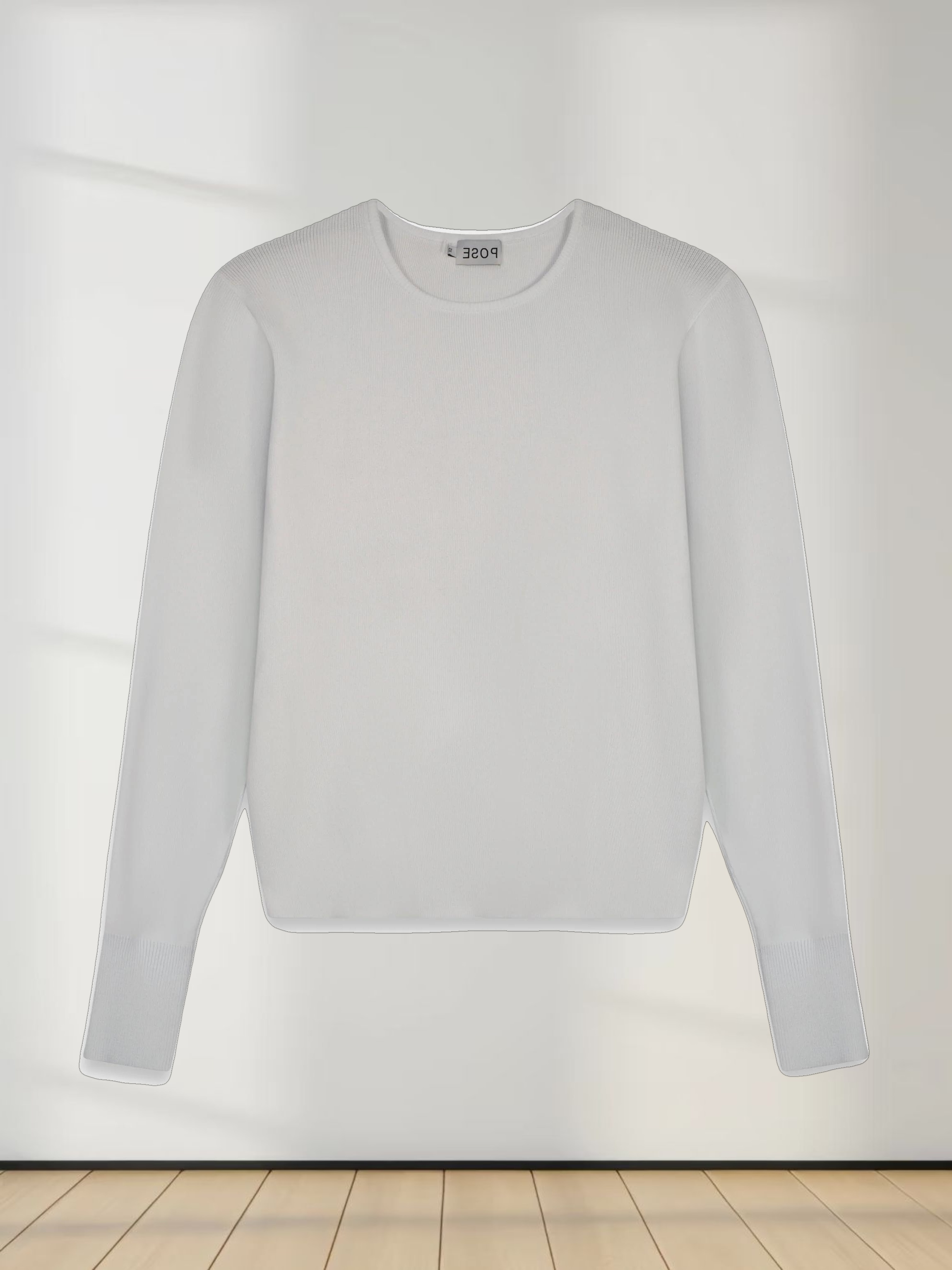 SILK KNIT SWEATER-WHITE