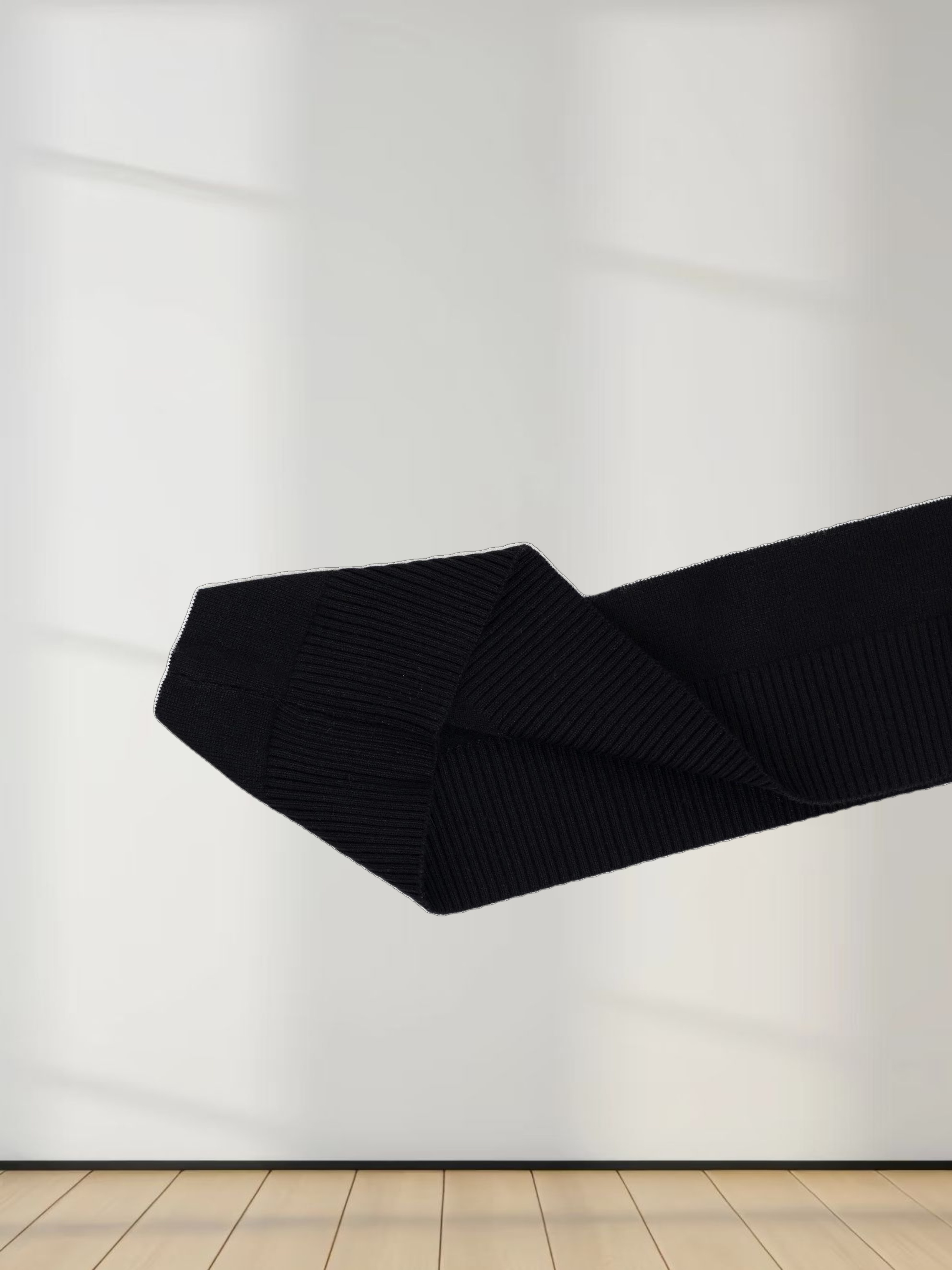 Classic Turtleneck Sweater-Black/White