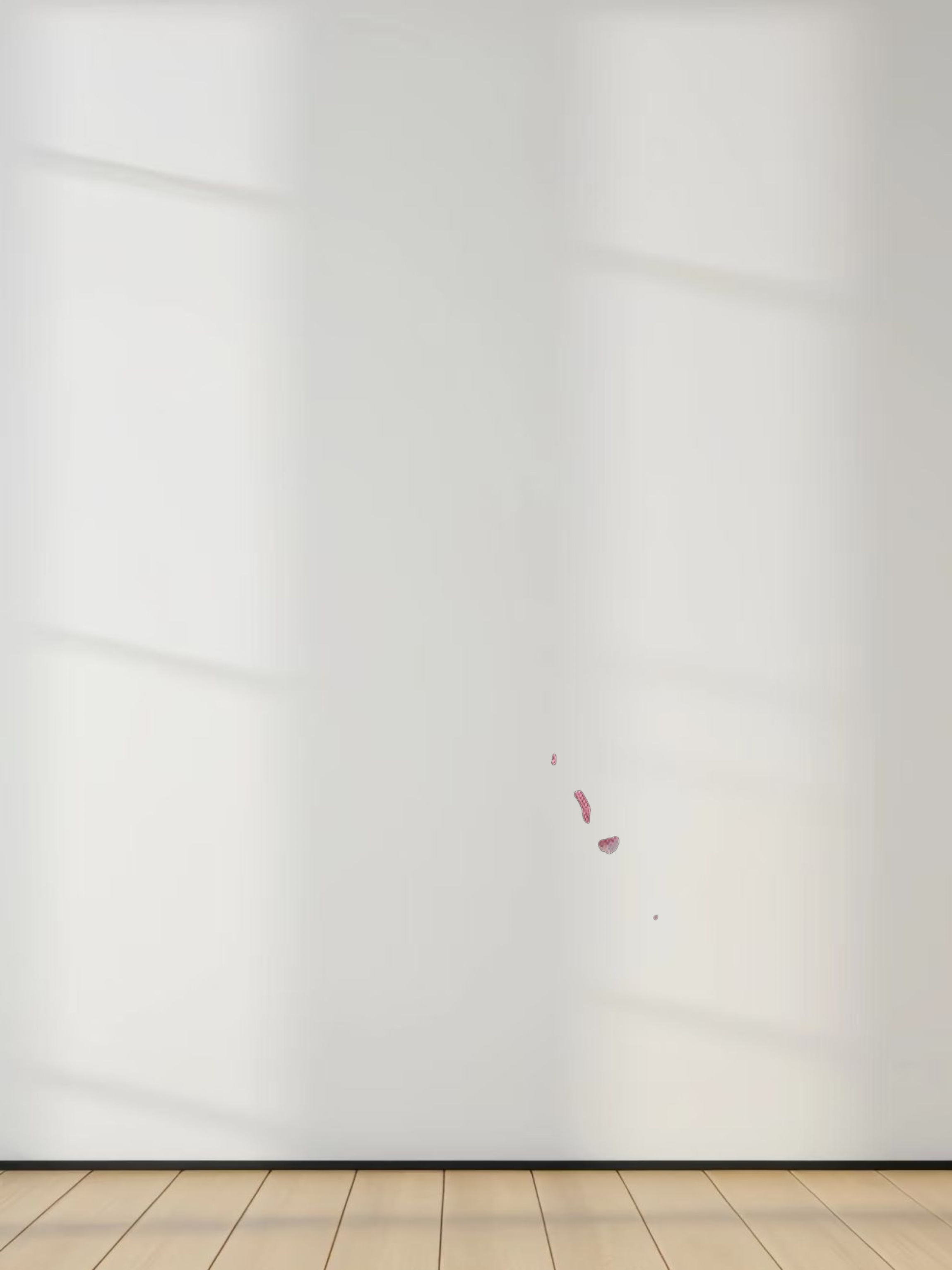 Flat Striped High V Long Sleeve-Pink/White