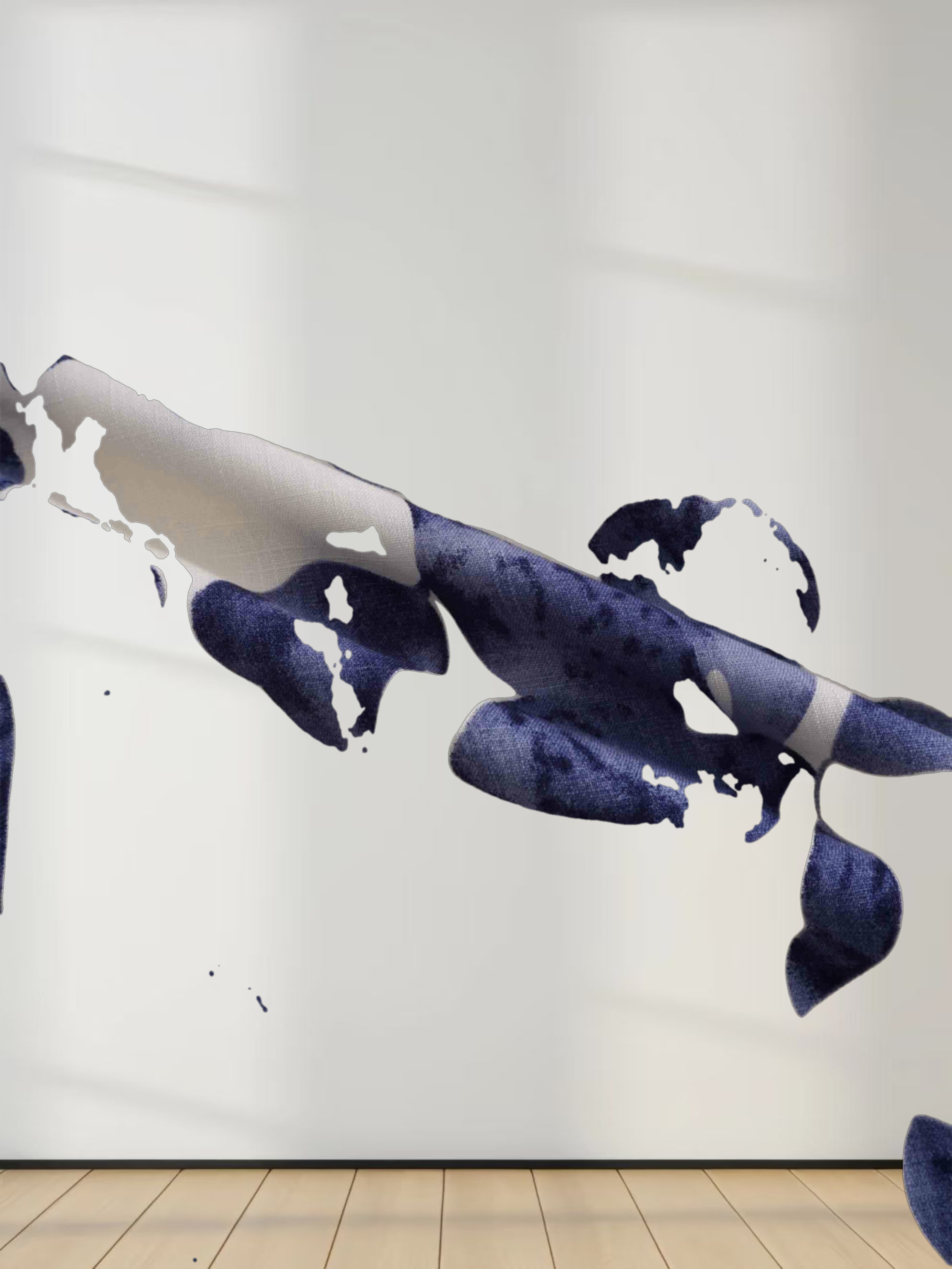 Leather Buckle Skirt-Blue Floral