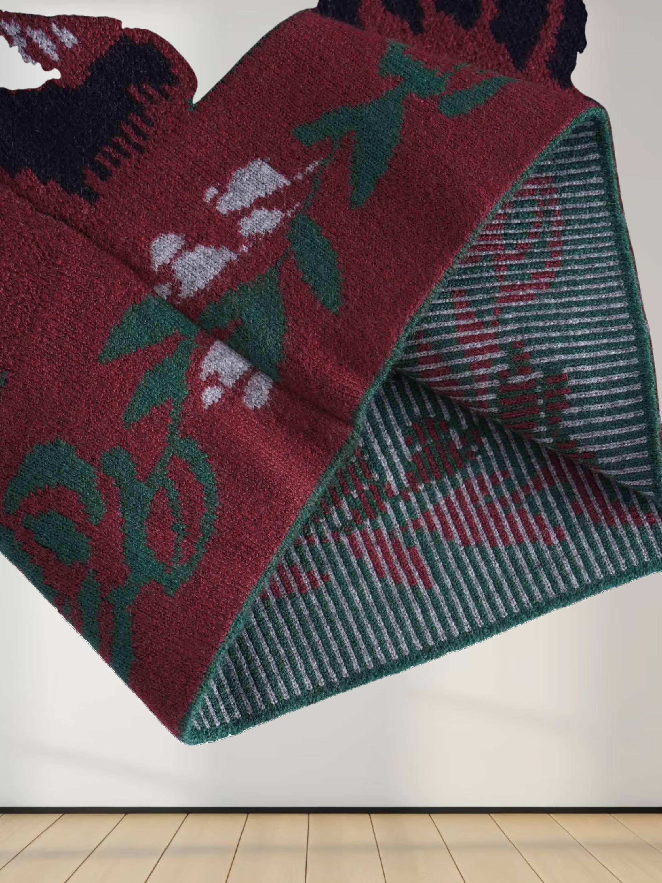 Puff Sleeve Knit Printed Cardigan-Autumn Vibes