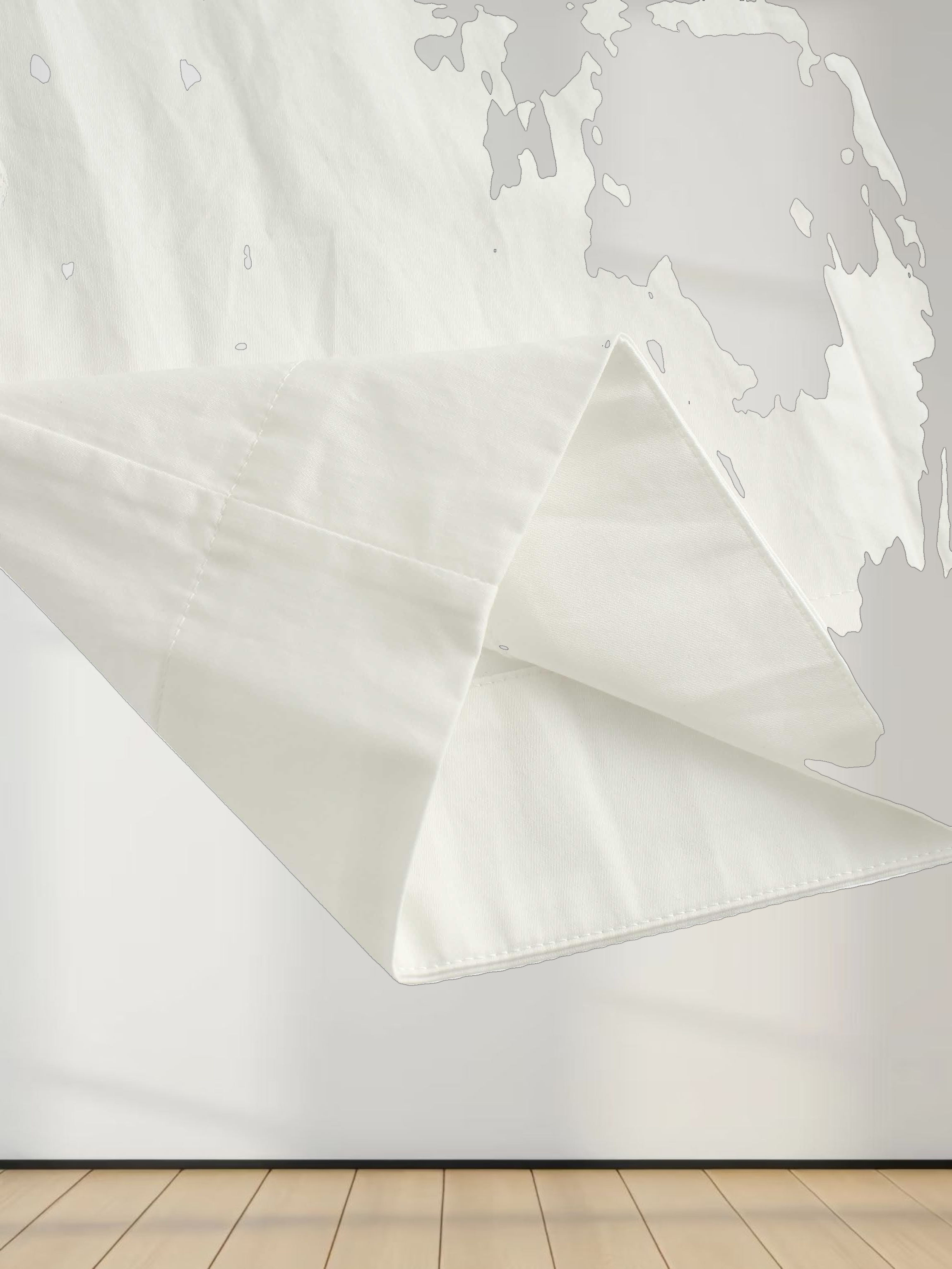 Pleat Front Button Down Dress-White