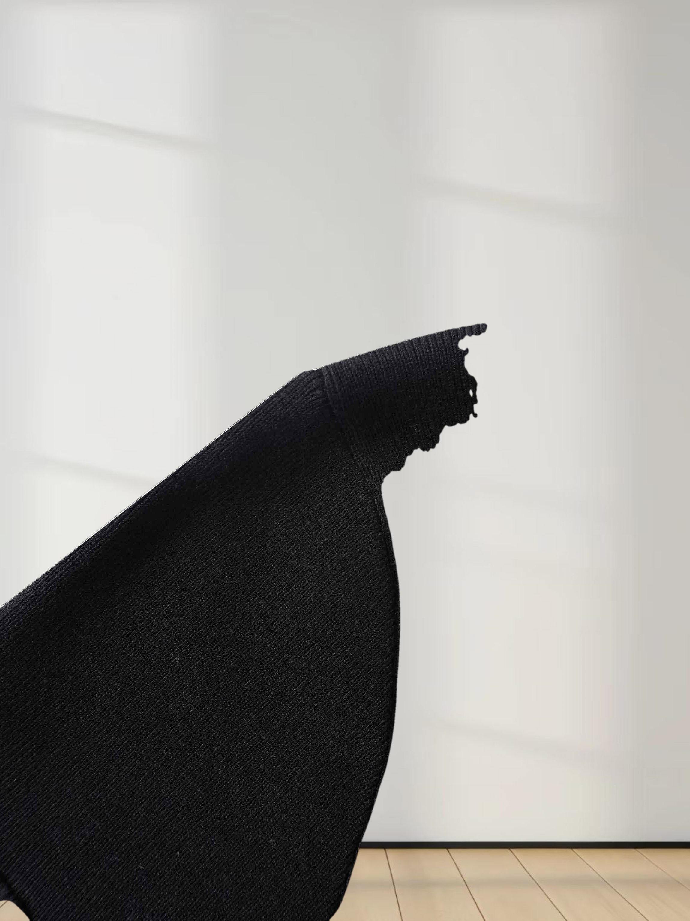 Melania Chiffon Sweater-Black