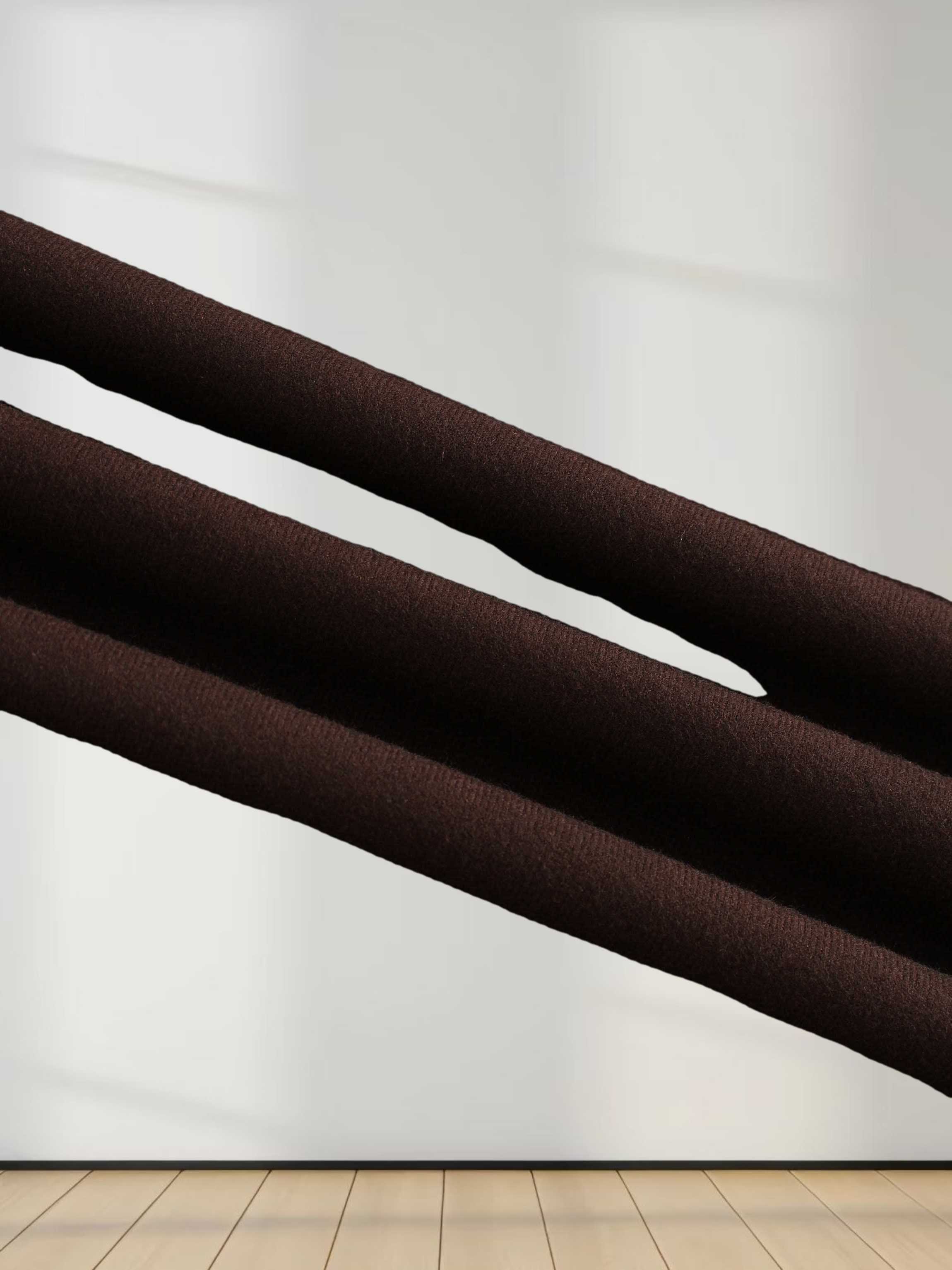 Basic A-Line Seamed Maxi Skirt-Brown