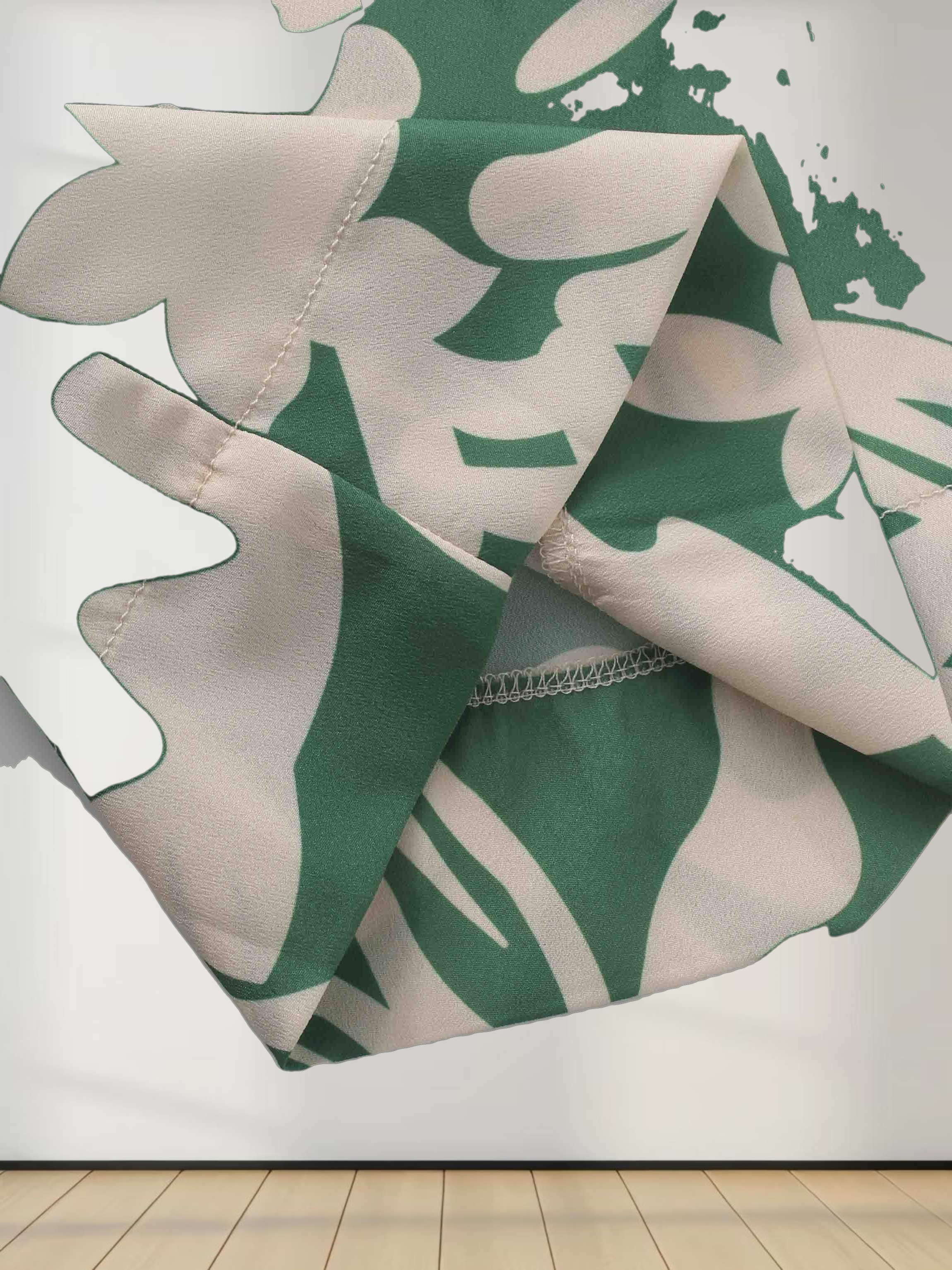 Printed Shift A-line Dress-Tropical Floral