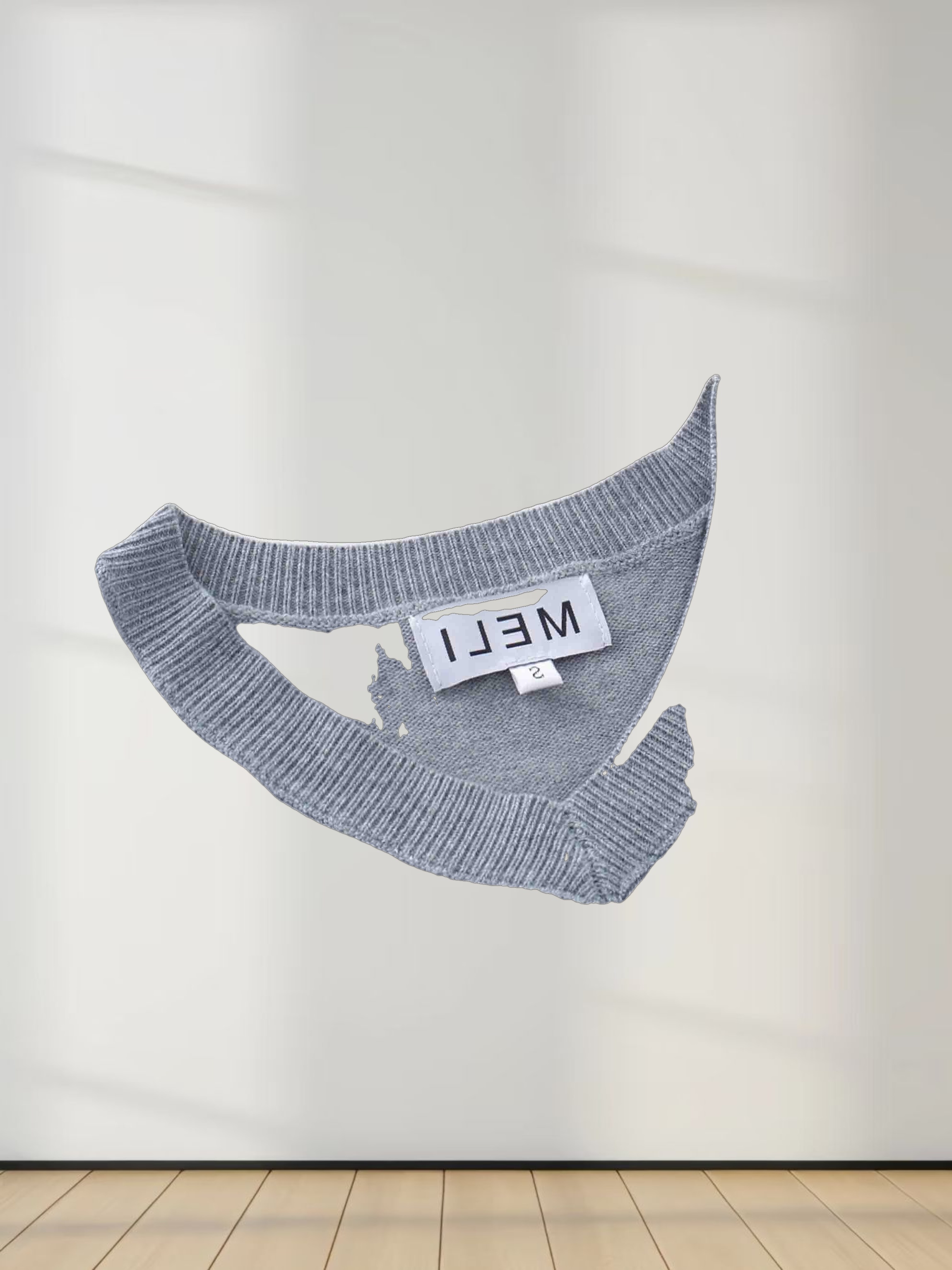 Side Zipper Sweater-Grey